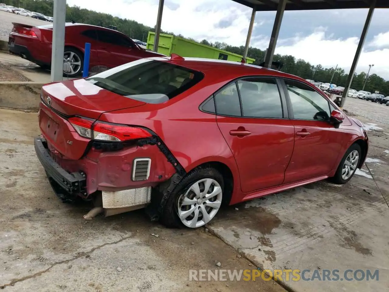 3 fotografías del automóvil dañado JTDEPMAE9MJ136338 TOYOTA COROLLA 2021
