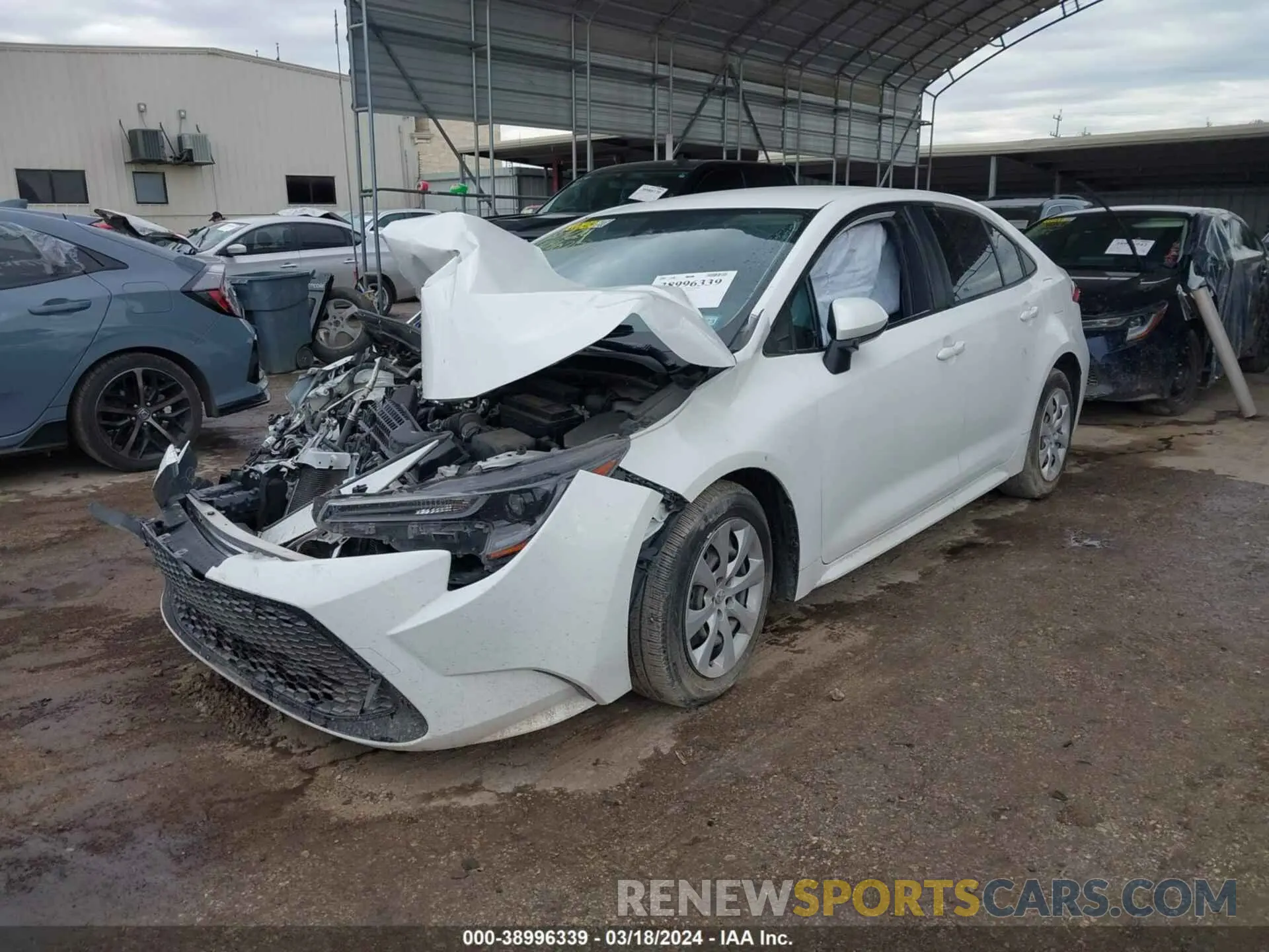 2 fotografías del automóvil dañado JTDEPMAE9MJ145234 TOYOTA COROLLA 2021