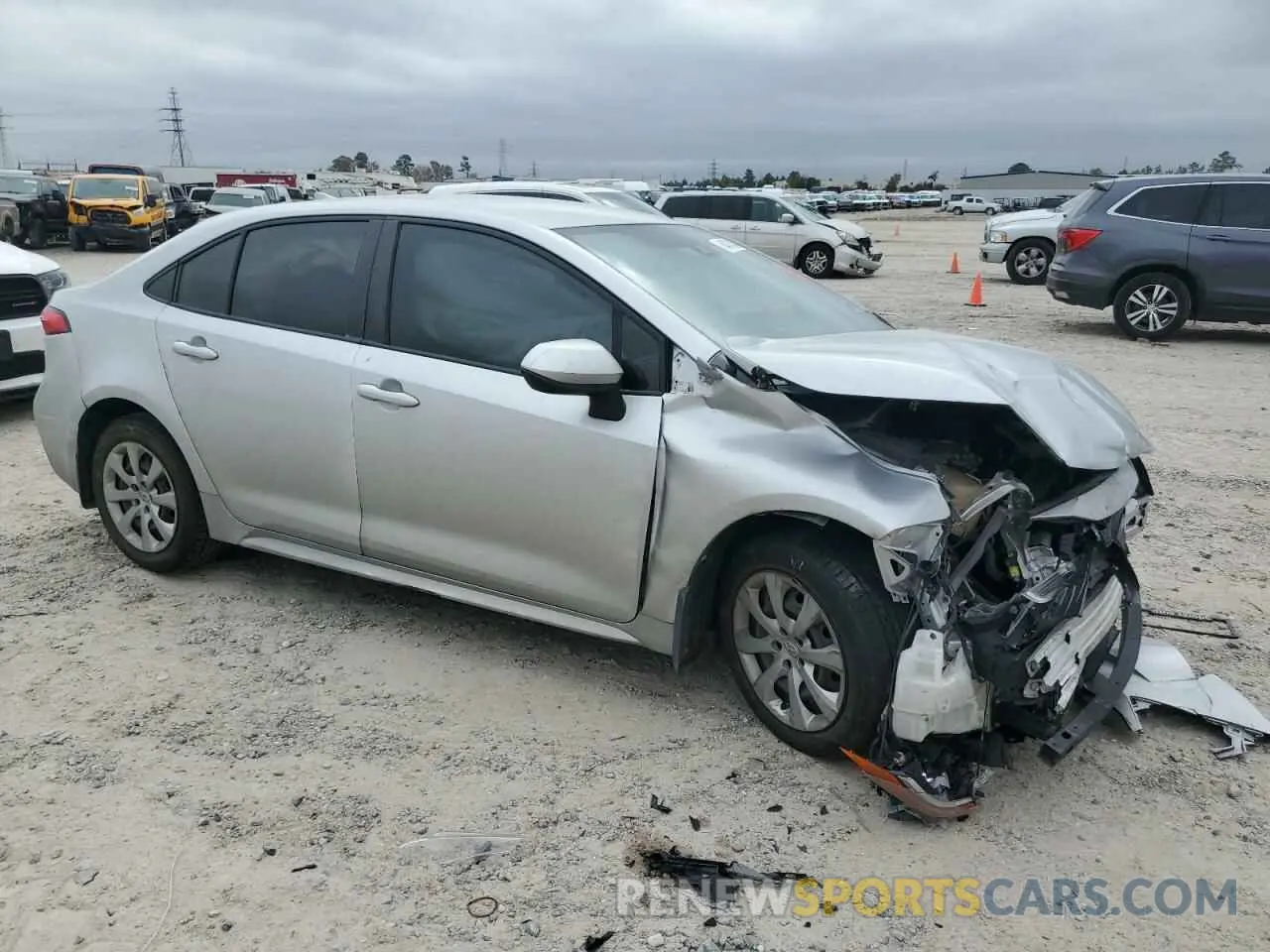 4 fotografías del automóvil dañado JTDEPMAE9MJ156654 TOYOTA COROLLA 2021
