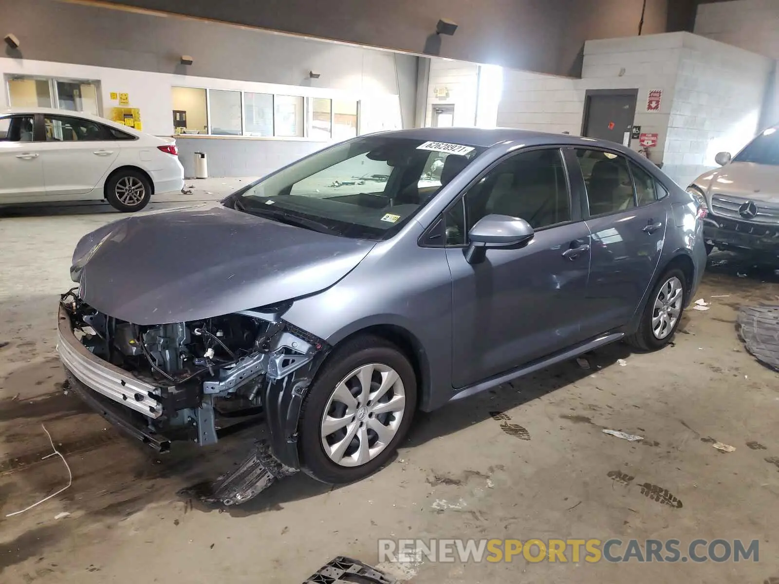 2 fotografías del automóvil dañado JTDEPMAE9MJ163698 TOYOTA COROLLA 2021