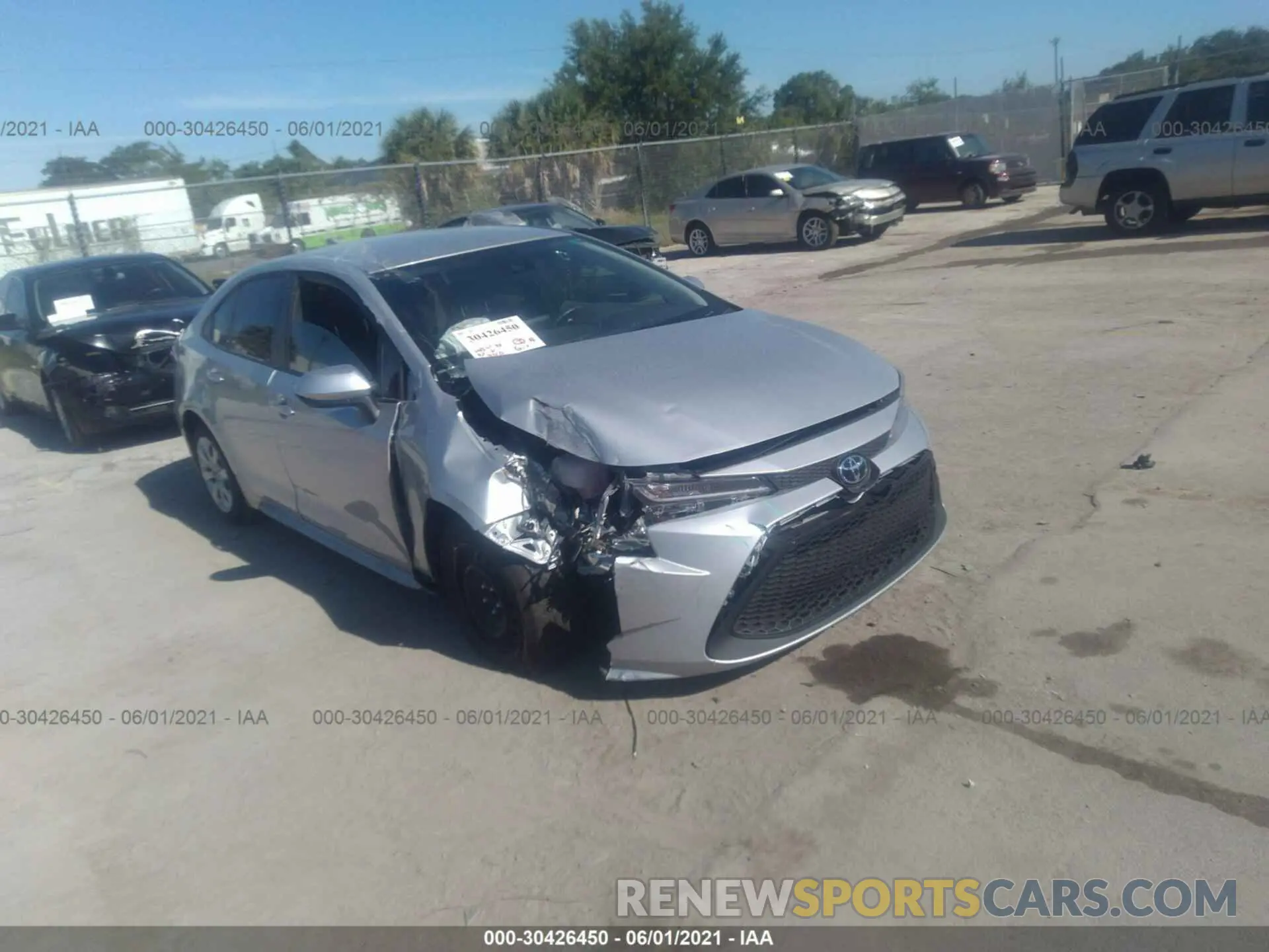 1 fotografías del automóvil dañado JTDEPMAE9MJ166875 TOYOTA COROLLA 2021