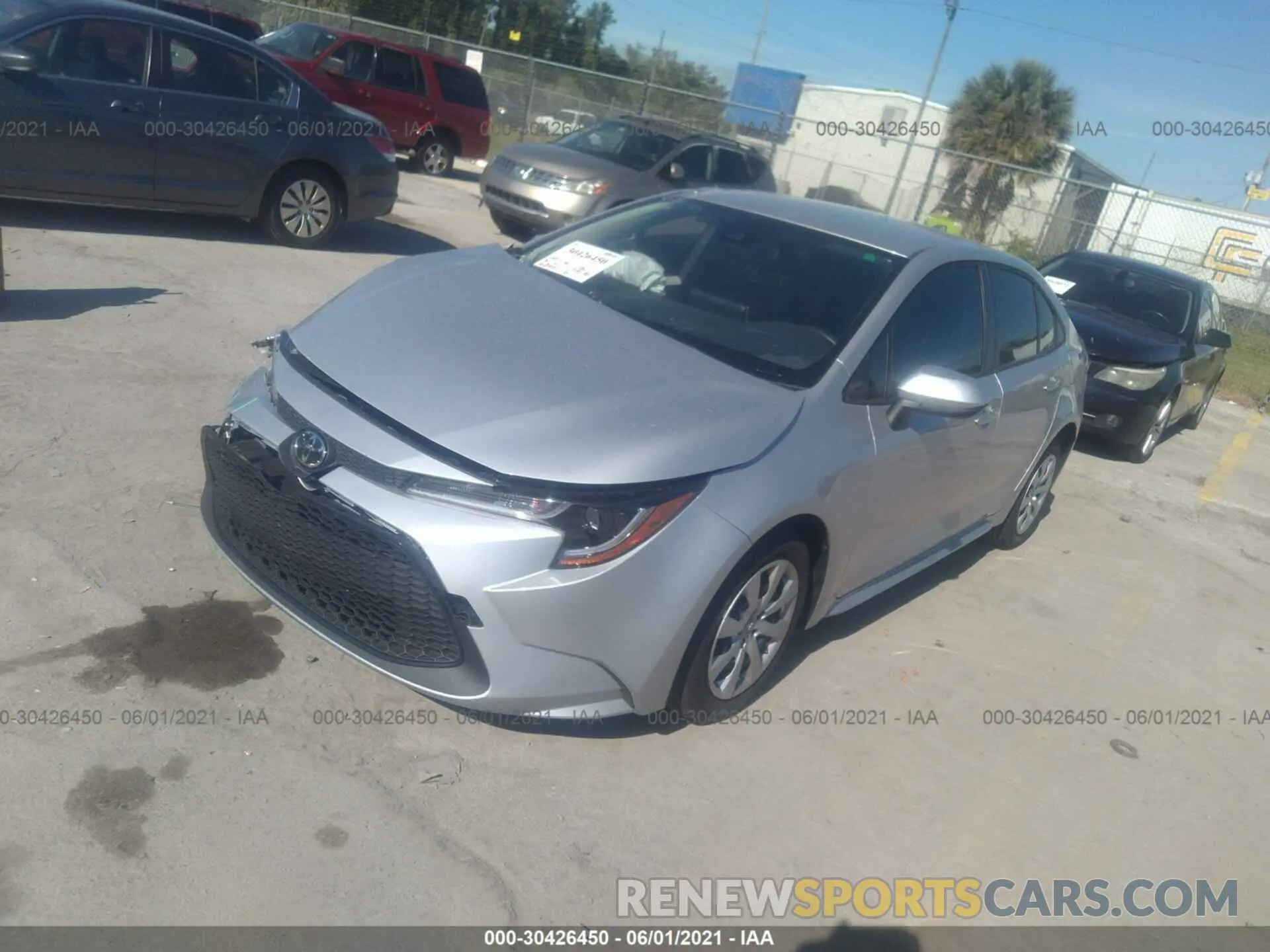 2 fotografías del automóvil dañado JTDEPMAE9MJ166875 TOYOTA COROLLA 2021