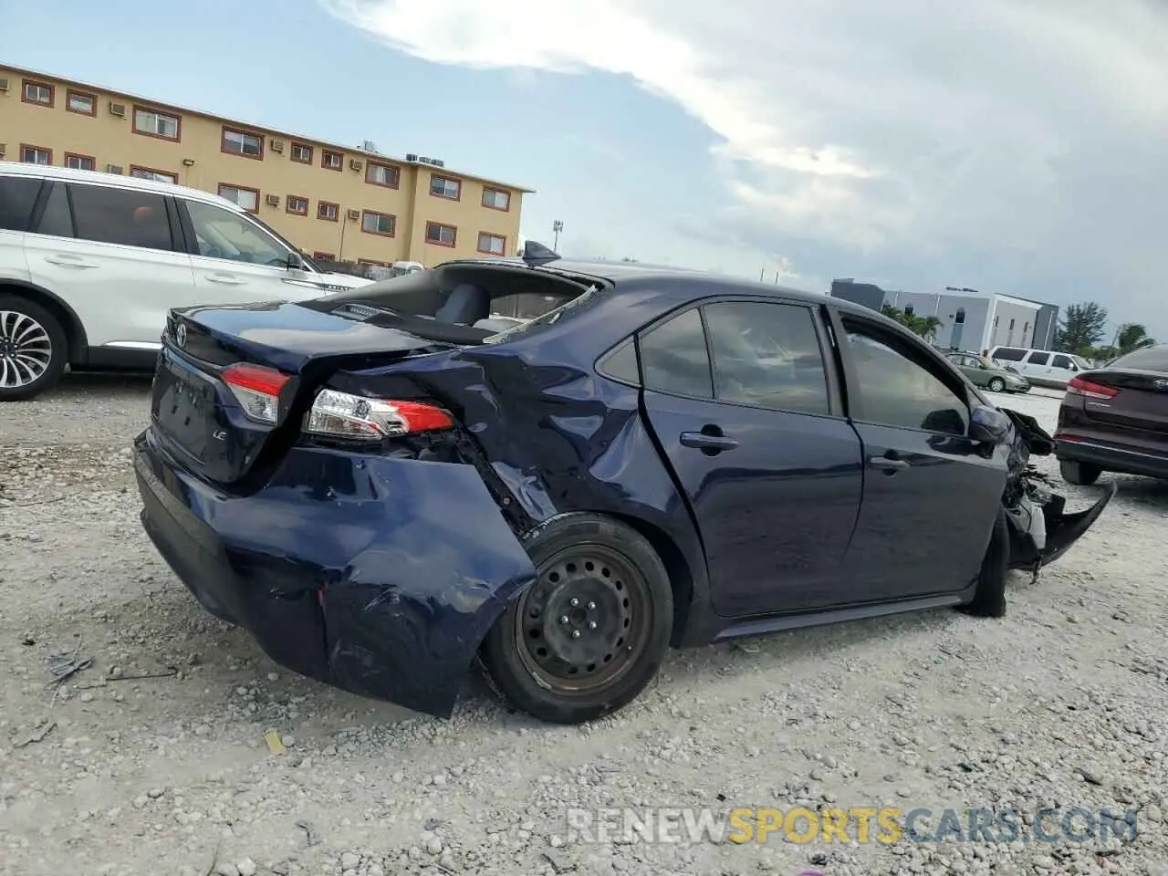 3 fotografías del automóvil dañado JTDEPMAE9MJ170876 TOYOTA COROLLA 2021