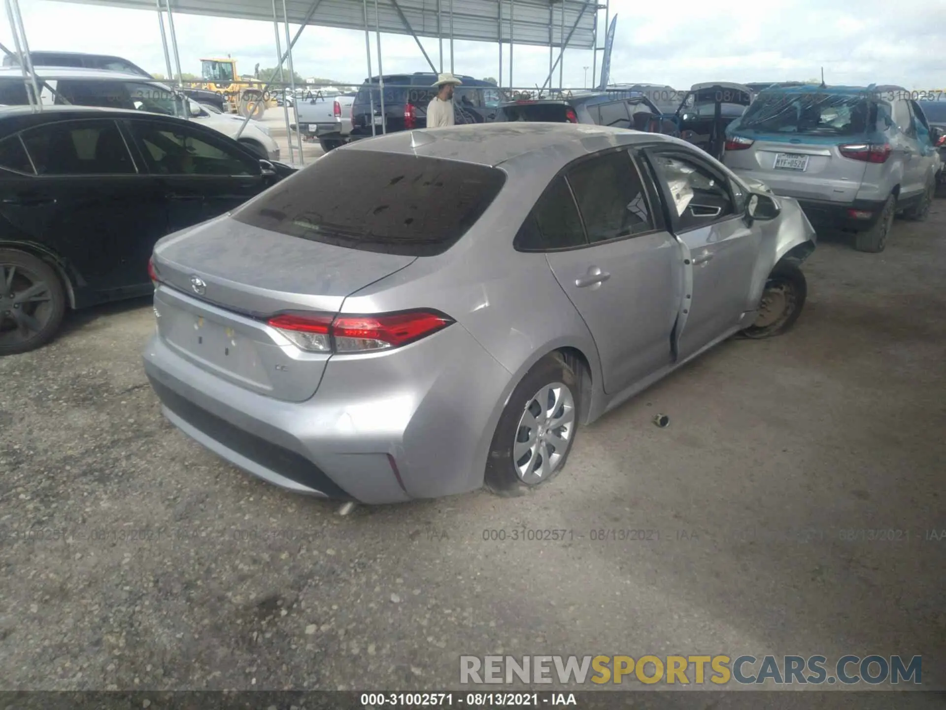 4 fotografías del automóvil dañado JTDEPMAE9MJ184874 TOYOTA COROLLA 2021