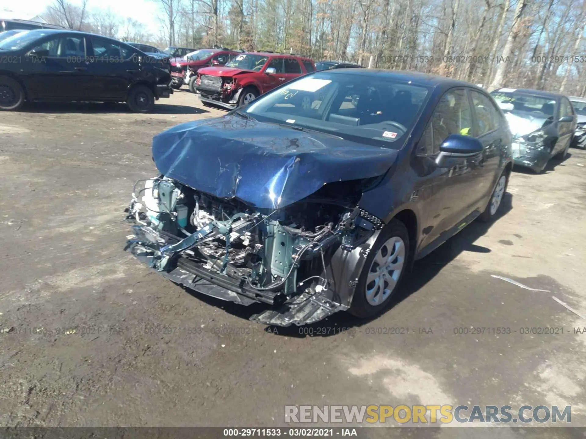 2 fotografías del automóvil dañado JTDEPMAEXMJ136011 TOYOTA COROLLA 2021