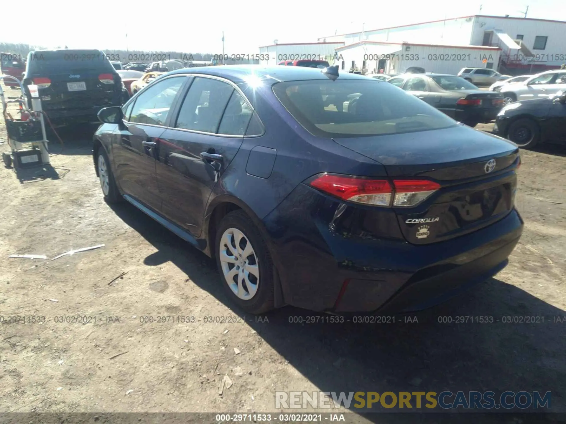 3 fotografías del automóvil dañado JTDEPMAEXMJ136011 TOYOTA COROLLA 2021