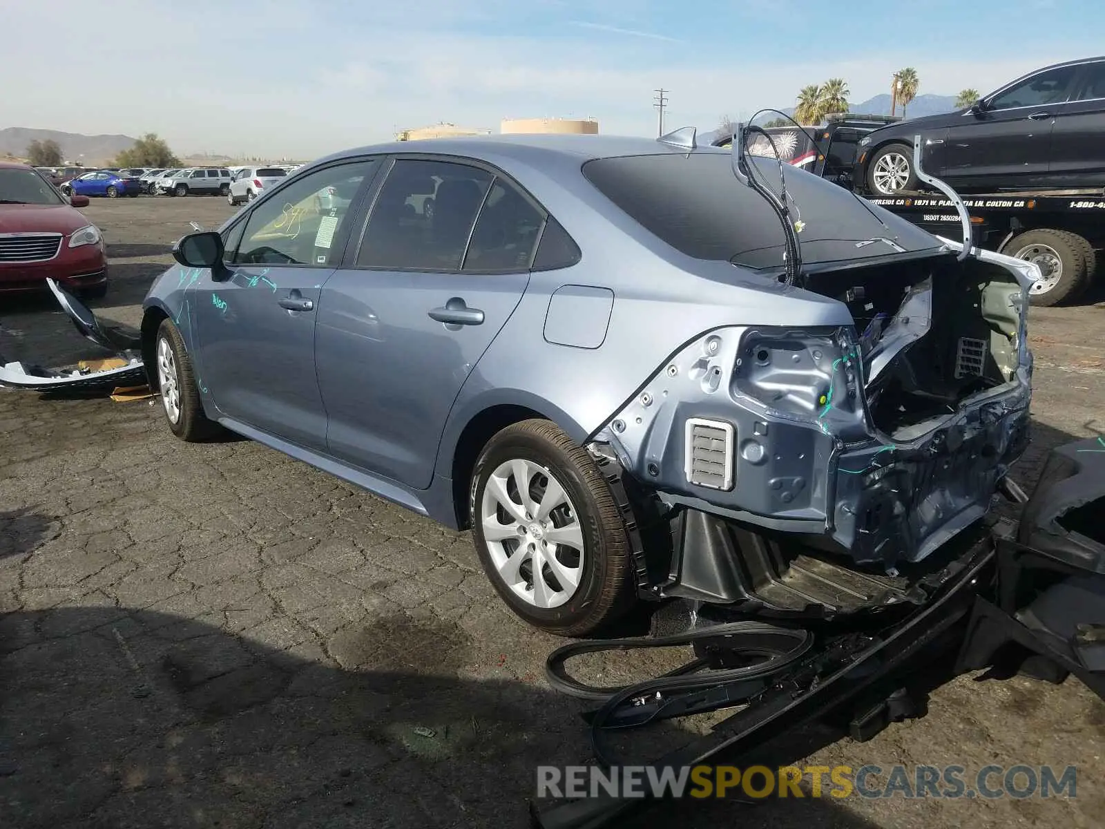 3 fotografías del automóvil dañado JTDEPMAEXMJ148045 TOYOTA COROLLA 2021