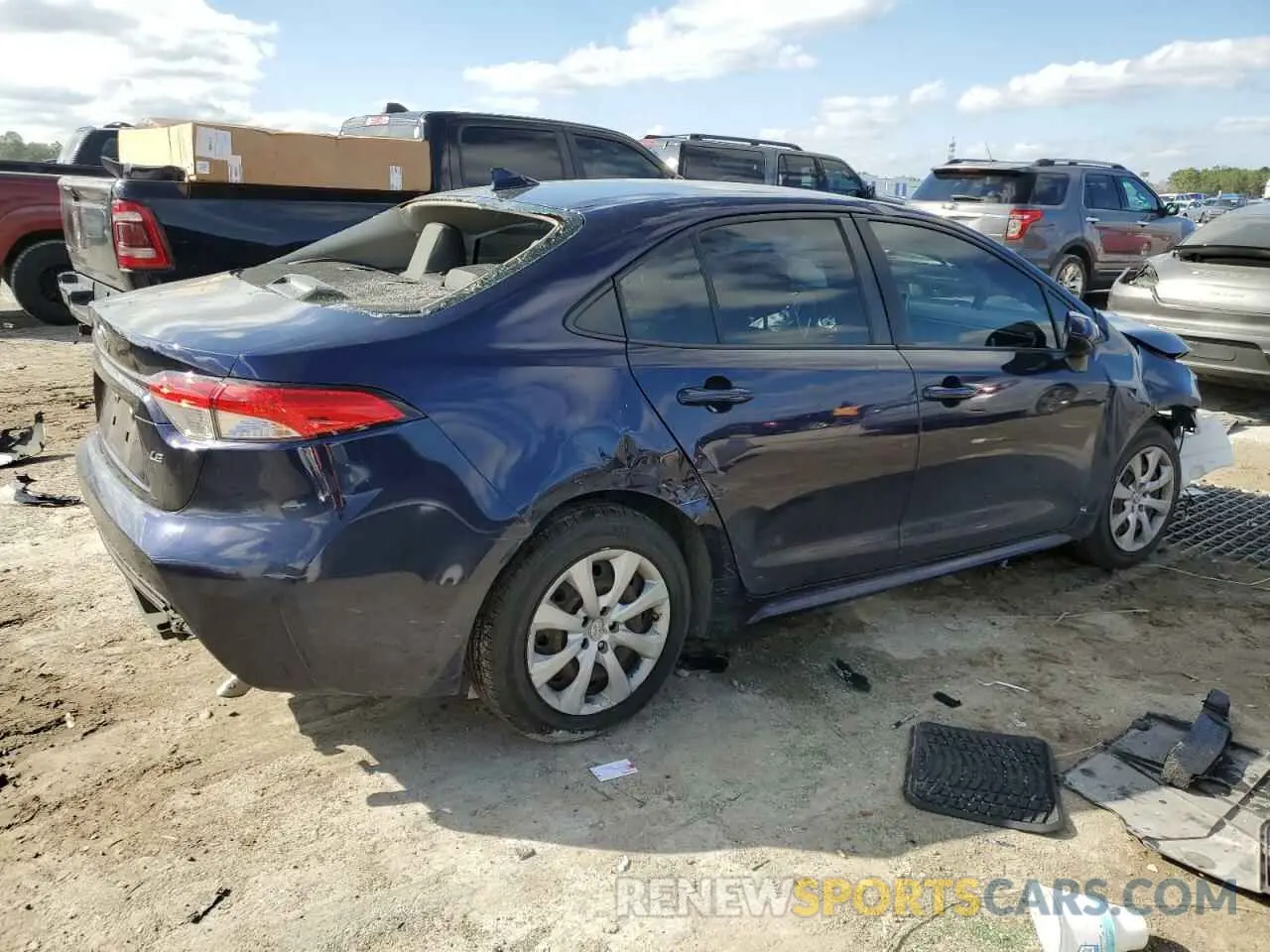 3 fotografías del automóvil dañado JTDEPMAEXMJ176427 TOYOTA COROLLA 2021