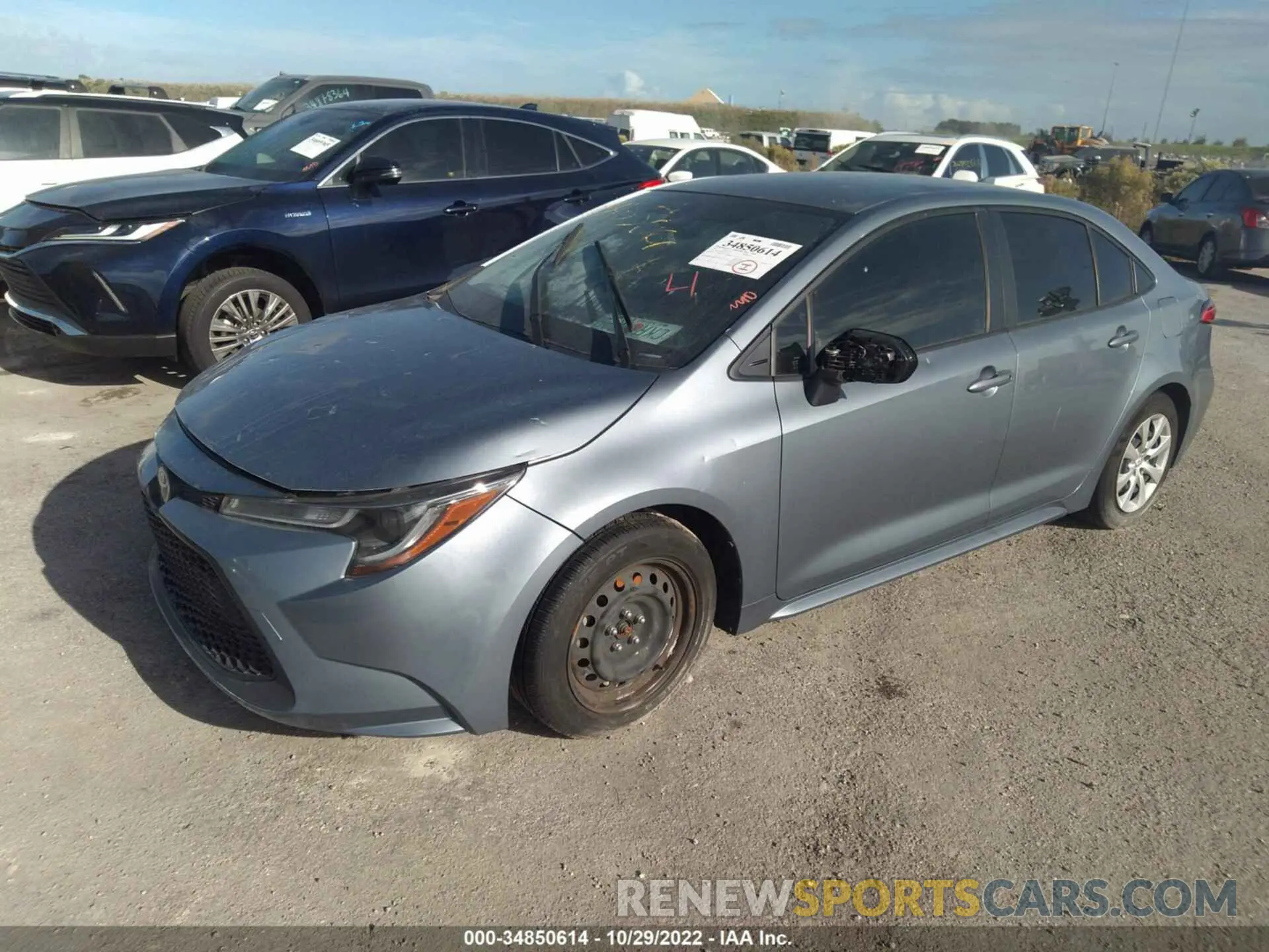 2 fotografías del automóvil dañado JTDEPMAEXMJ177593 TOYOTA COROLLA 2021