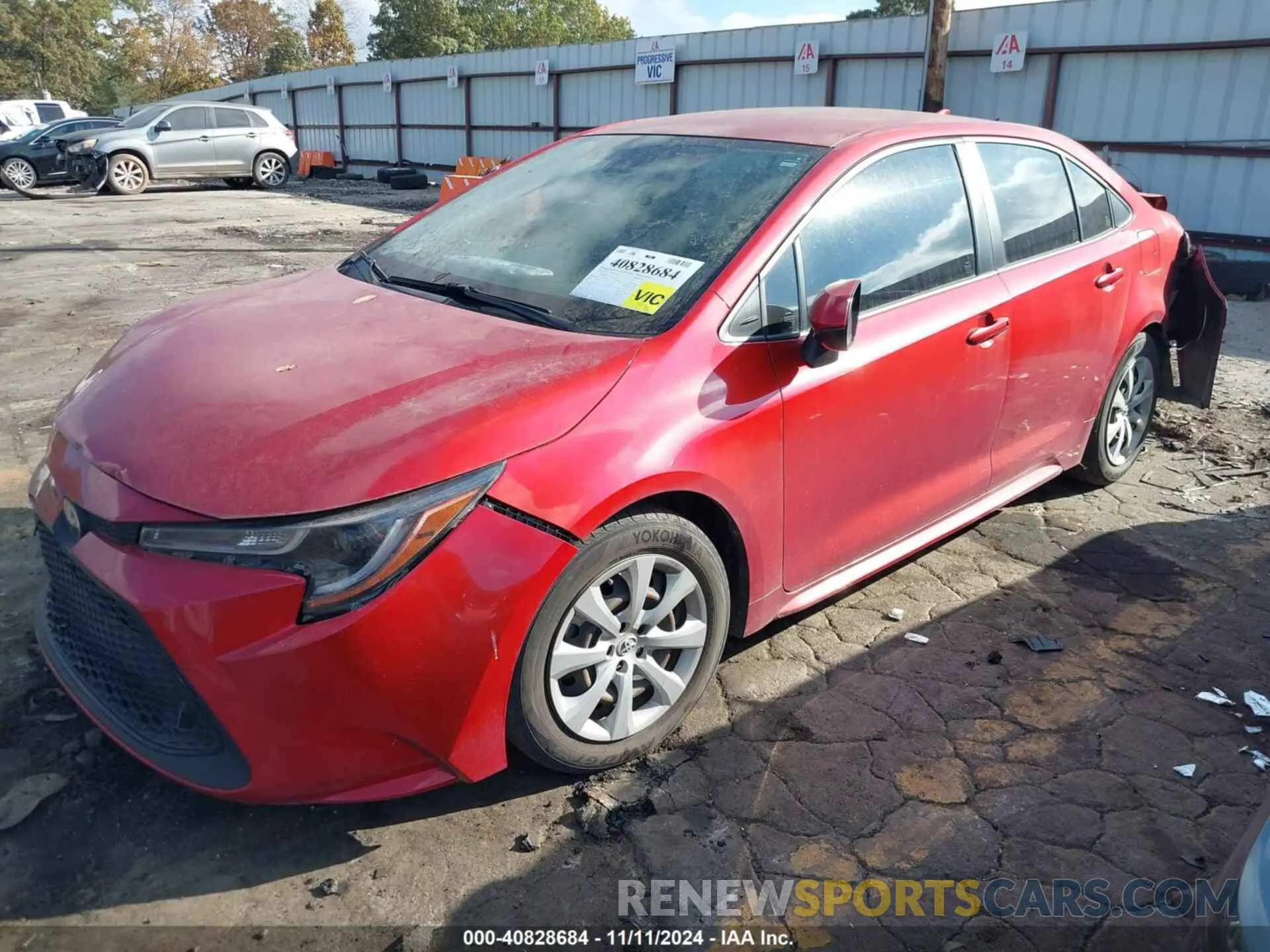 2 fotografías del automóvil dañado JTDEPMAEXMJ182213 TOYOTA COROLLA 2021