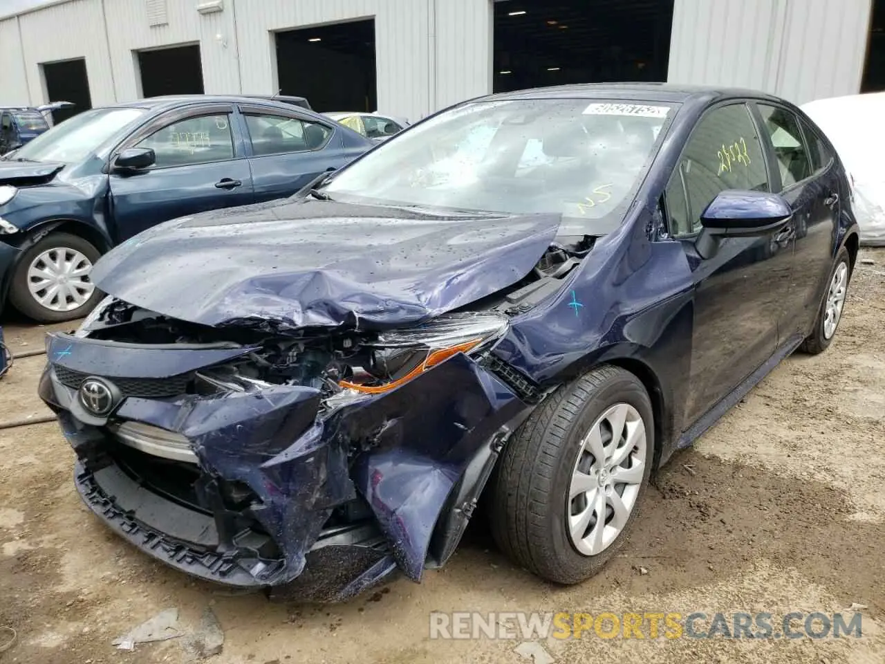 2 fotografías del automóvil dañado JTDEPMAEXMJ183054 TOYOTA COROLLA 2021