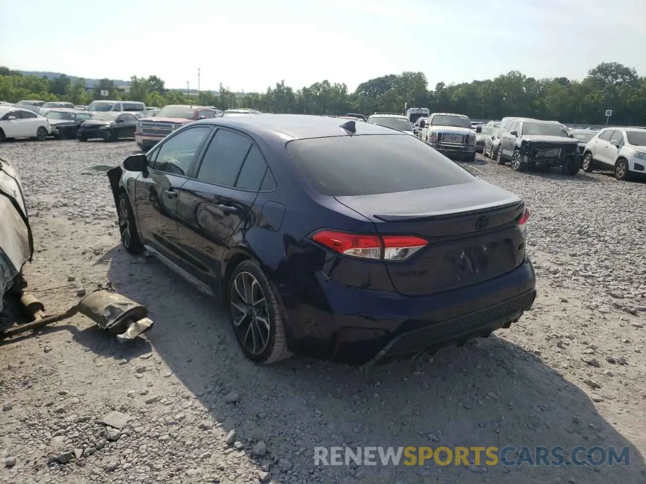 3 fotografías del automóvil dañado JTDM4MCE4NJ082093 TOYOTA COROLLA 2021