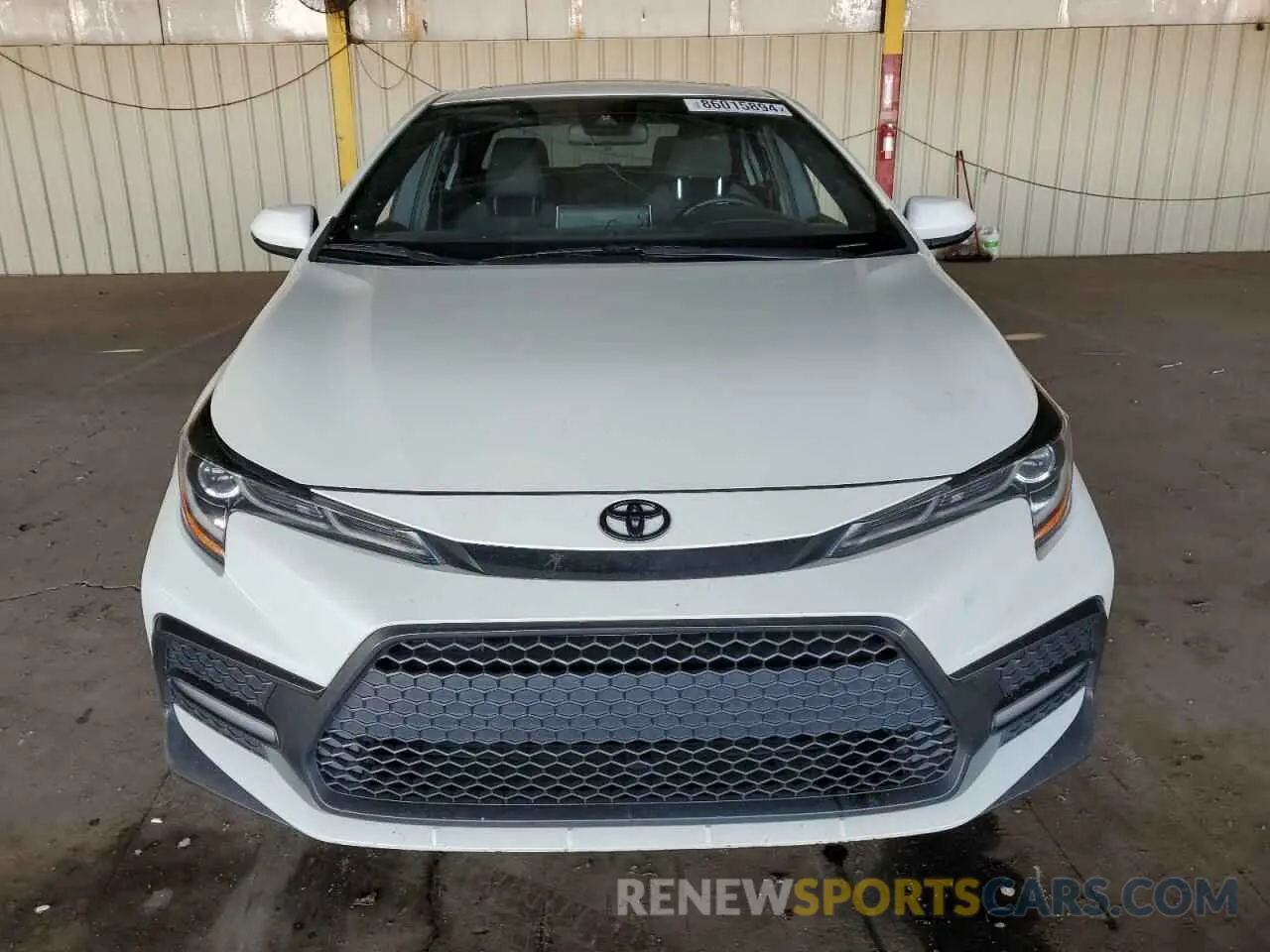 5 fotografías del automóvil dañado JTDM4MCE6MJ072213 TOYOTA COROLLA 2021