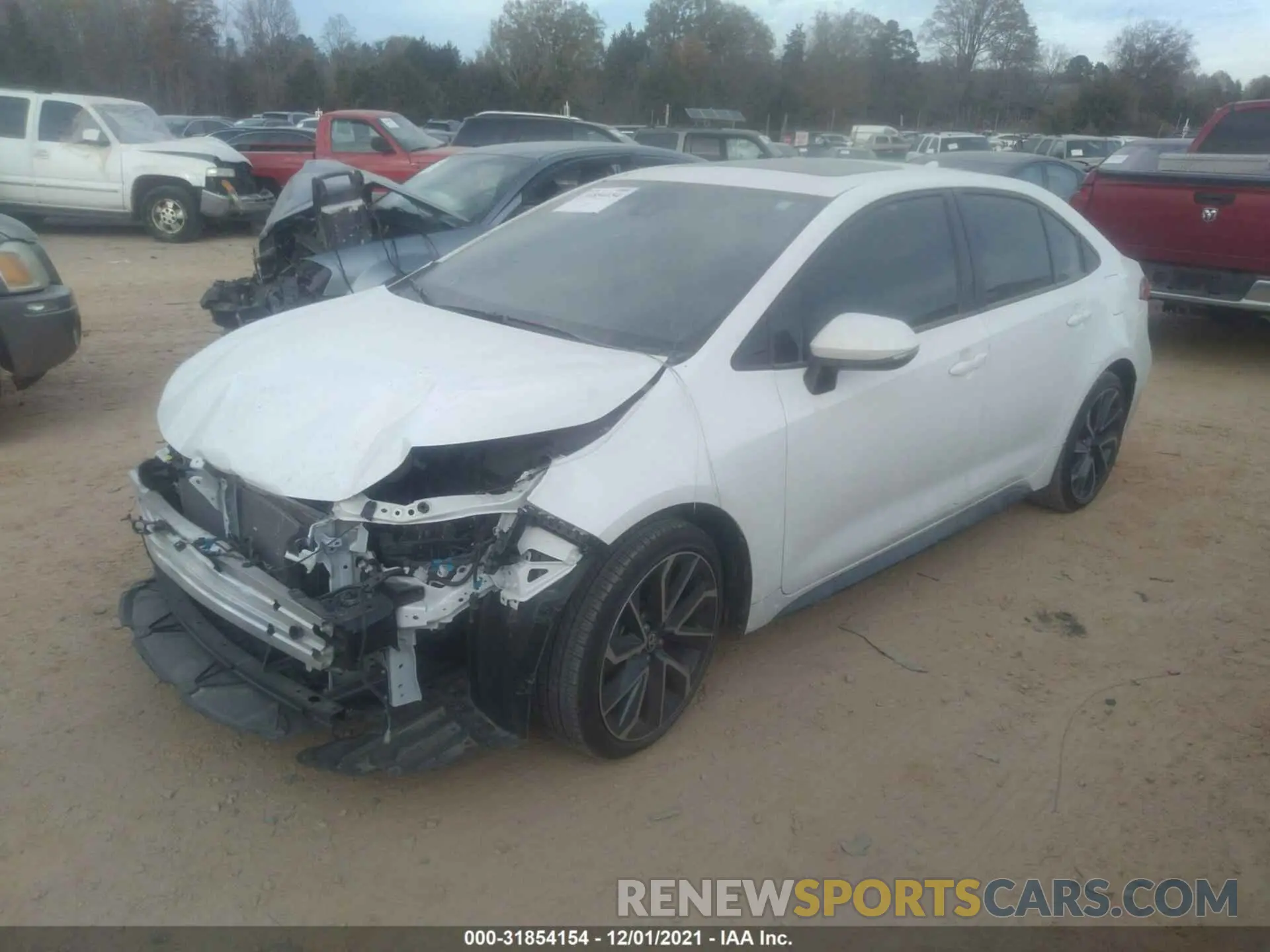 2 fotografías del automóvil dañado JTDP4MCE1MJ071015 TOYOTA COROLLA 2021
