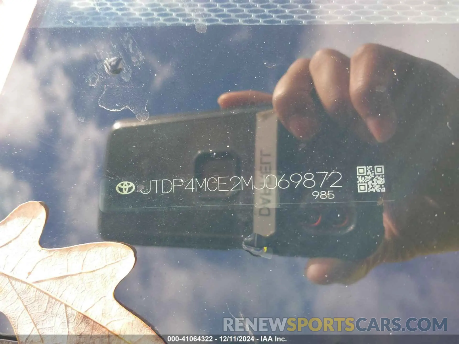 9 fotografías del automóvil dañado JTDP4MCE2MJ069872 TOYOTA COROLLA 2021