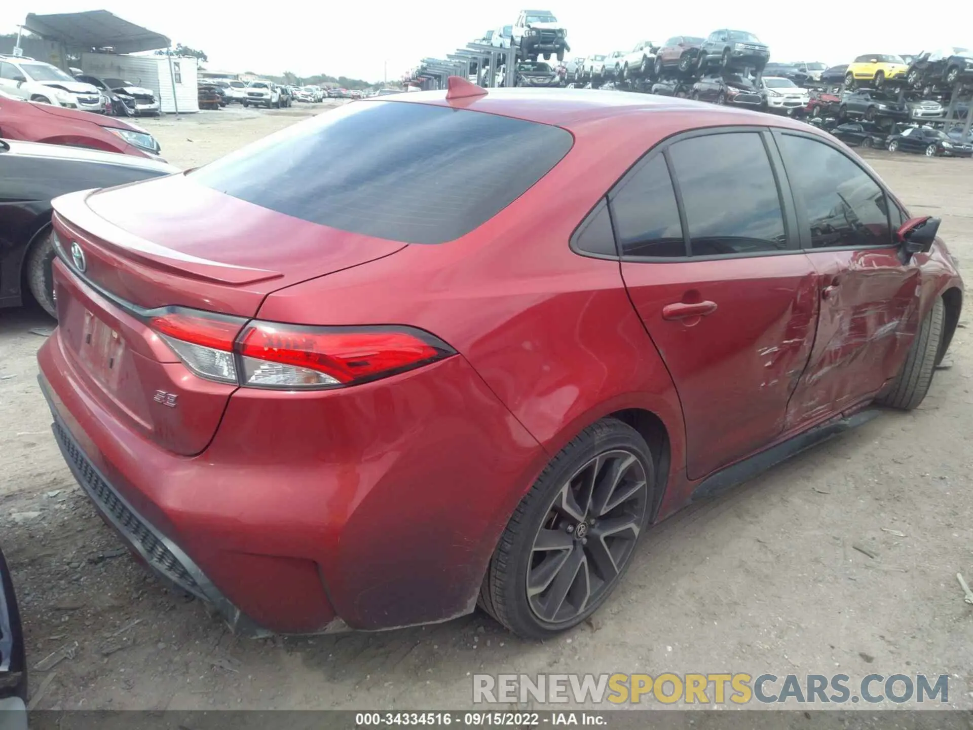 4 fotografías del automóvil dañado JTDP4MCE4MJ054421 TOYOTA COROLLA 2021