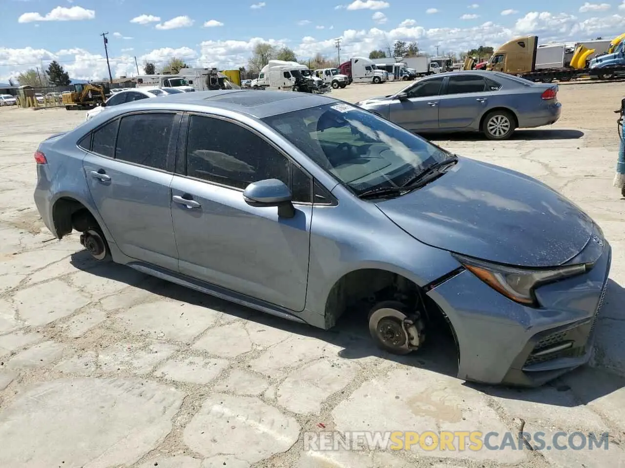 4 fotografías del automóvil dañado JTDP4MCE6MJ058938 TOYOTA COROLLA 2021