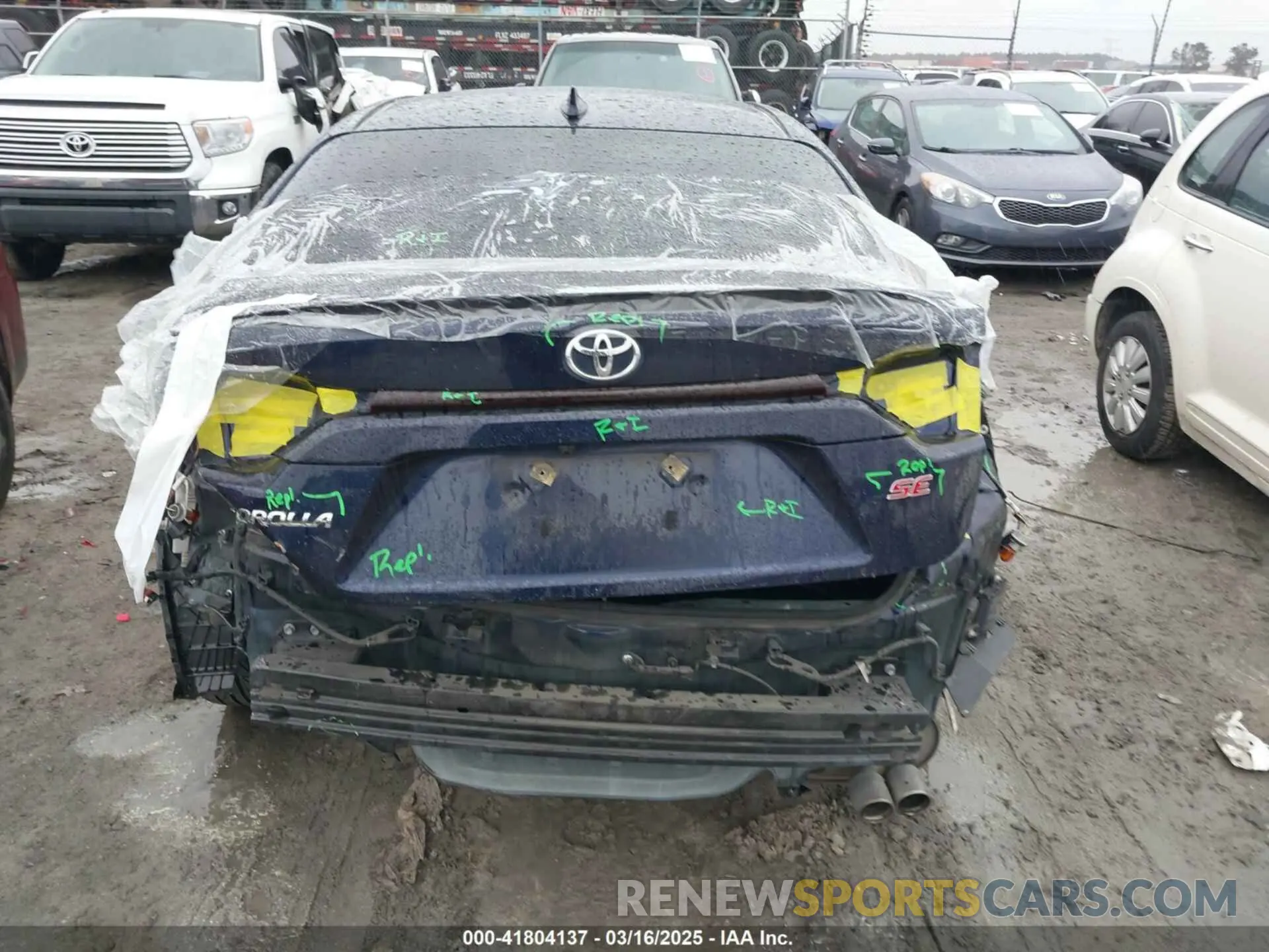 16 fotografías del automóvil dañado JTDP4MCE7MJ065672 TOYOTA COROLLA 2021