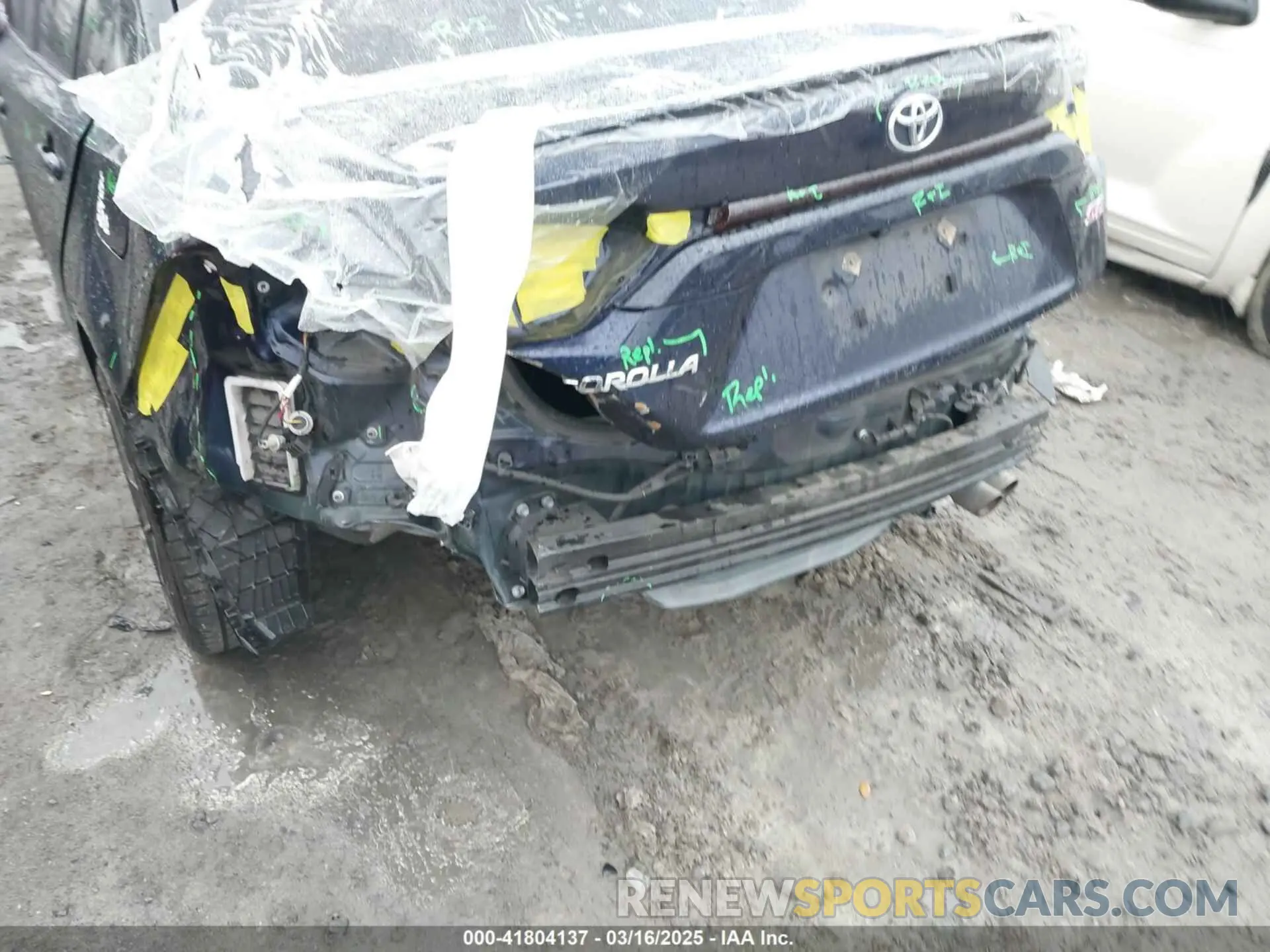 17 fotografías del automóvil dañado JTDP4MCE7MJ065672 TOYOTA COROLLA 2021