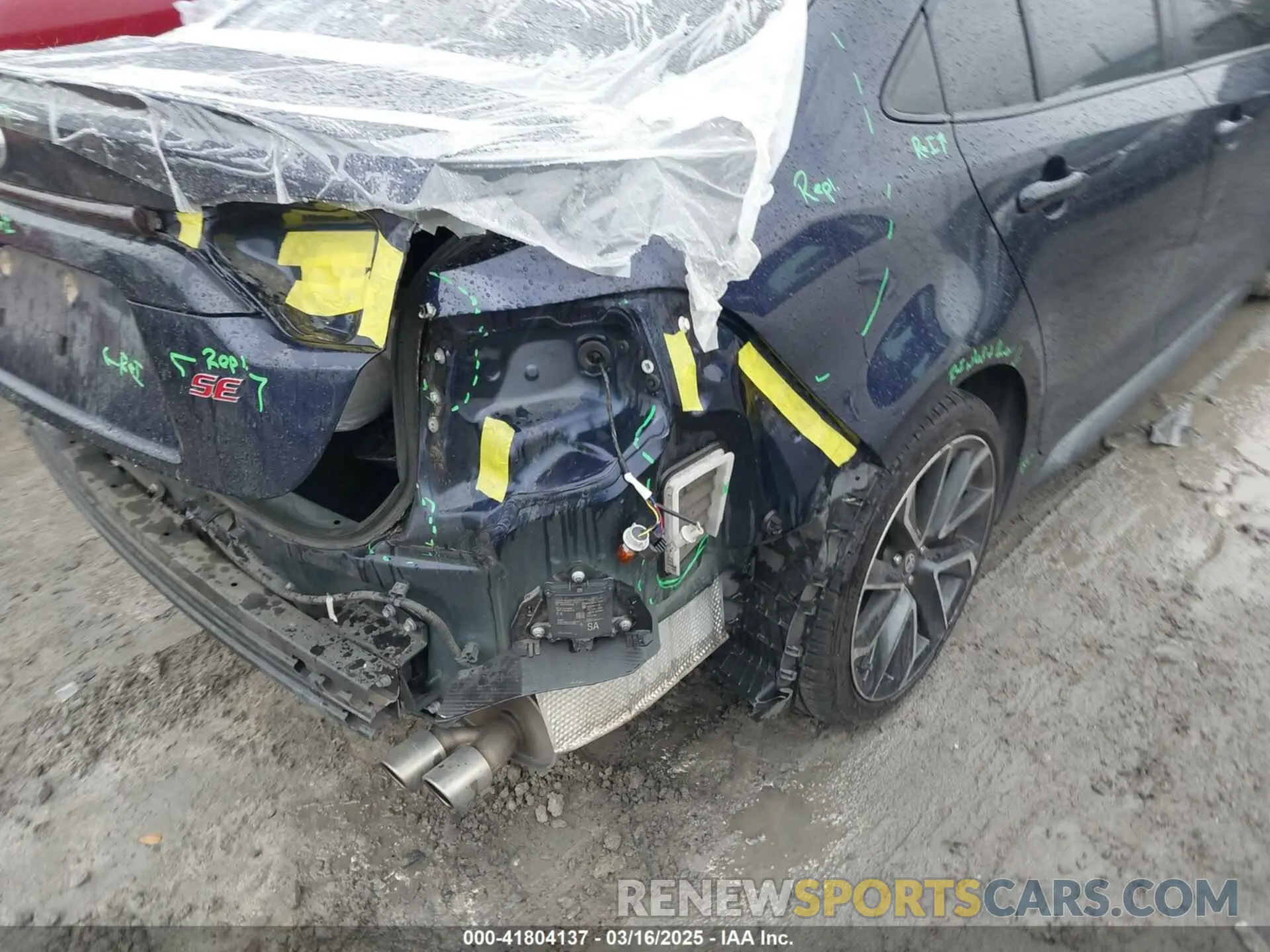 19 fotografías del automóvil dañado JTDP4MCE7MJ065672 TOYOTA COROLLA 2021