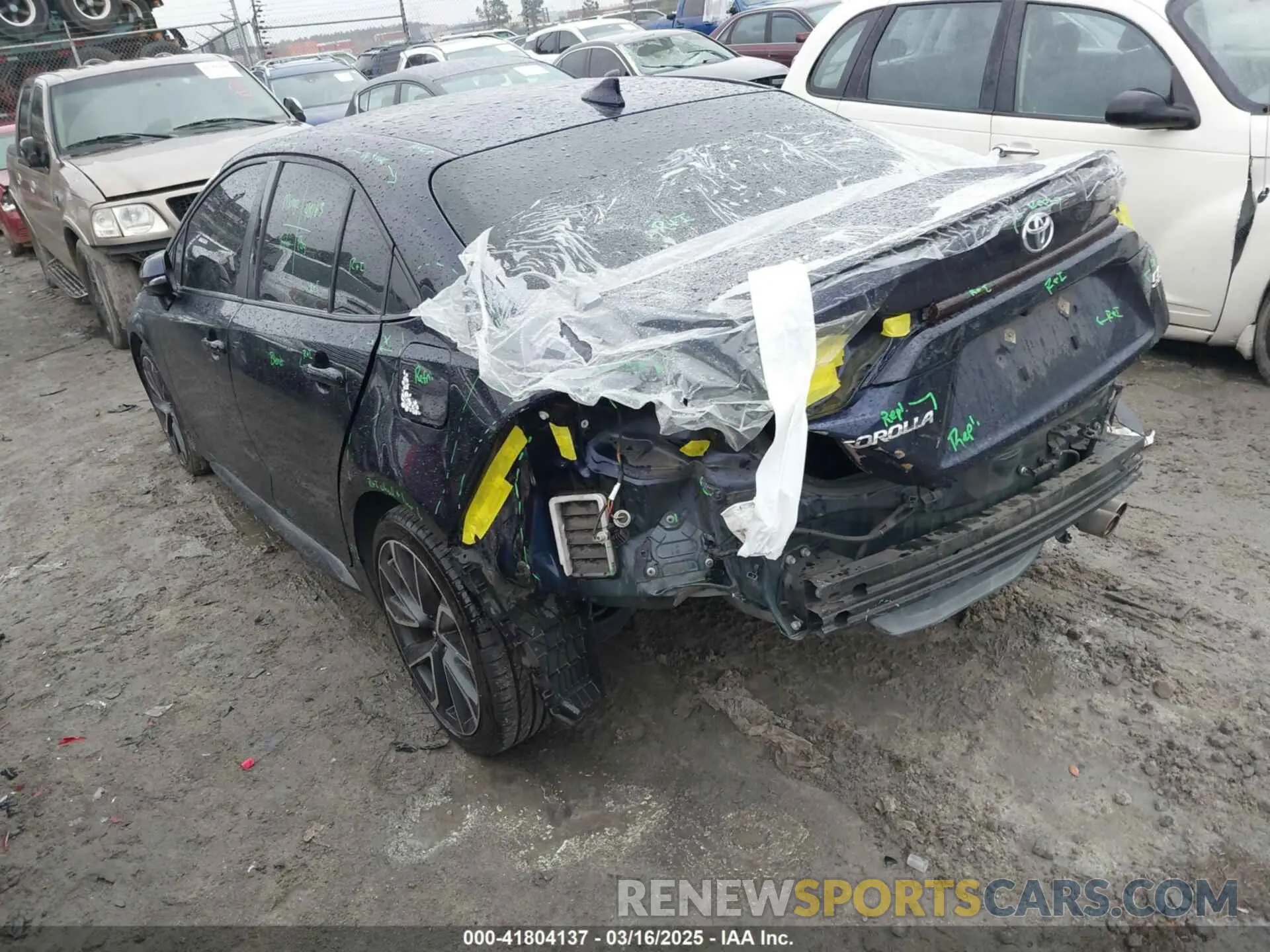 3 fotografías del automóvil dañado JTDP4MCE7MJ065672 TOYOTA COROLLA 2021