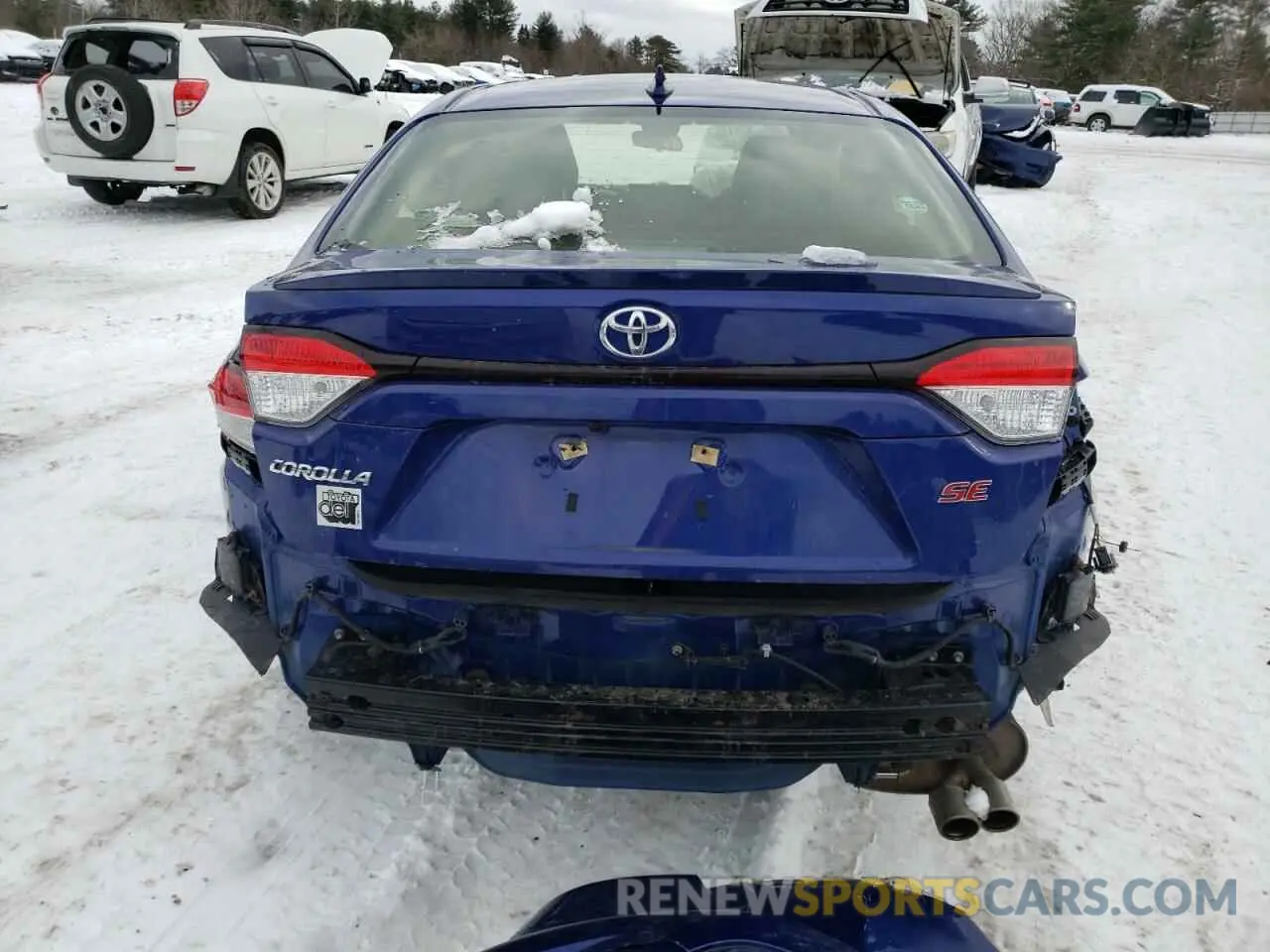 6 fotografías del automóvil dañado JTDP4MCE9MJ069173 TOYOTA COROLLA 2021