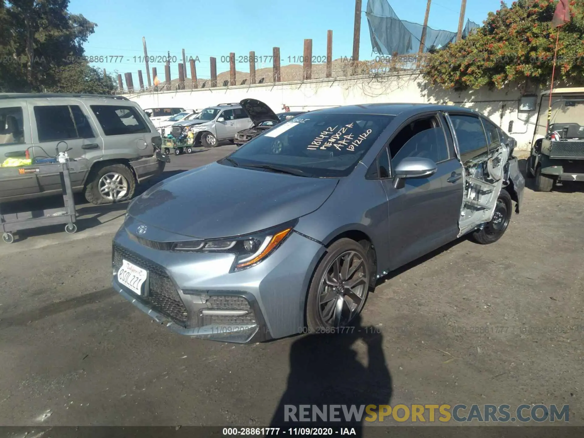 2 fotografías del automóvil dañado JTDS4MCE0MJ061330 TOYOTA COROLLA 2021