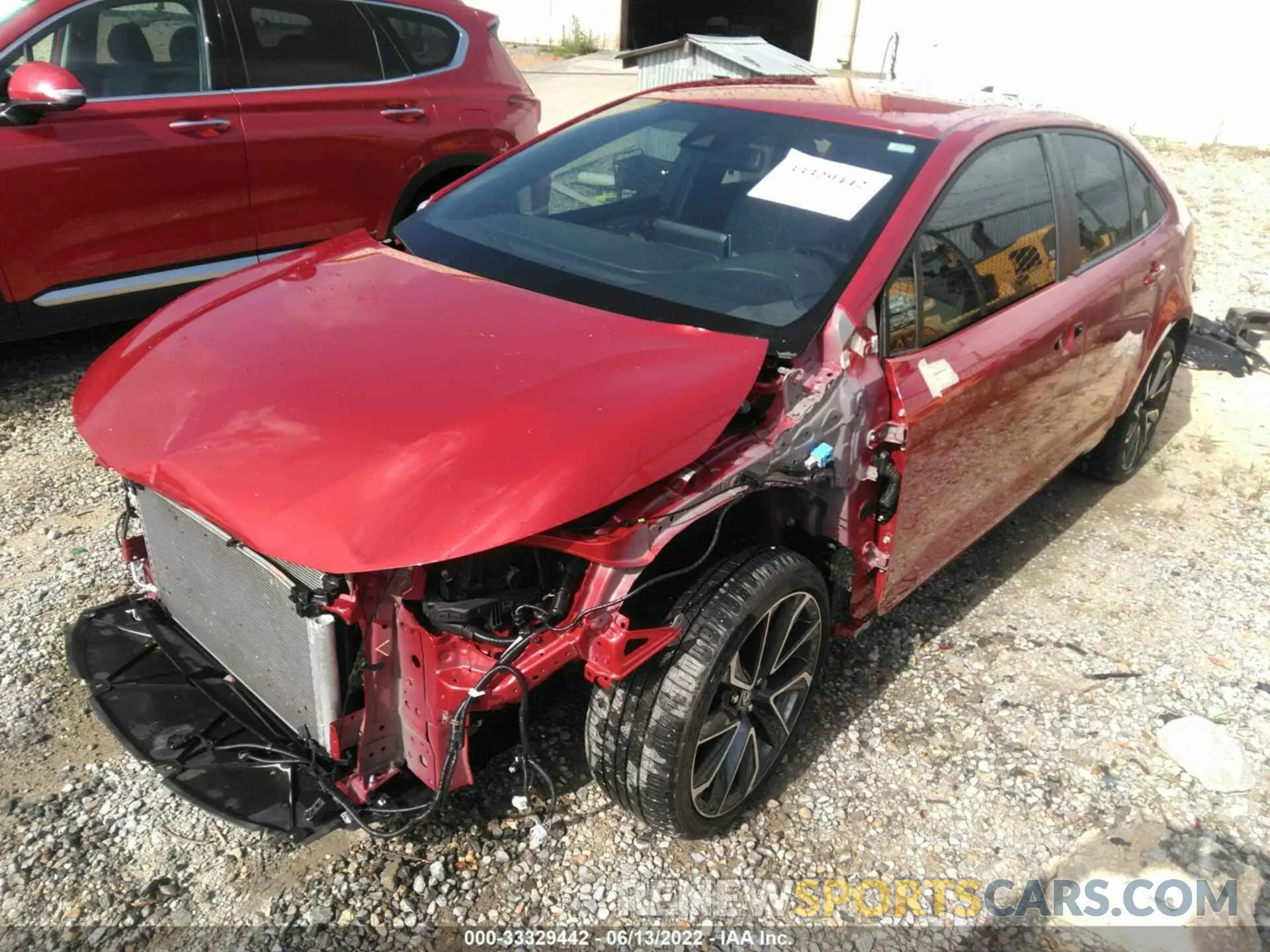 2 fotografías del automóvil dañado JTDS4MCE1MJ068710 TOYOTA COROLLA 2021