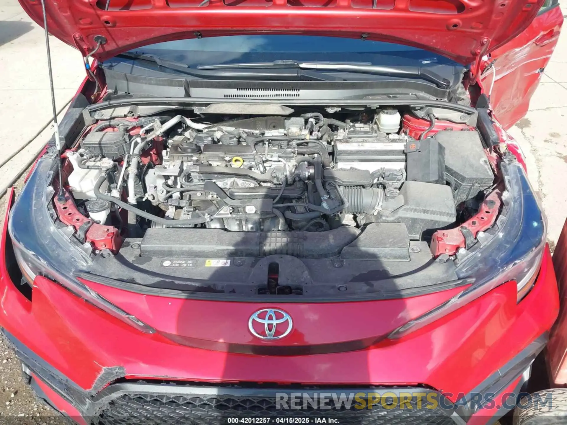 10 fotografías del automóvil dañado JTDS4MCE2MJ054525 TOYOTA COROLLA 2021