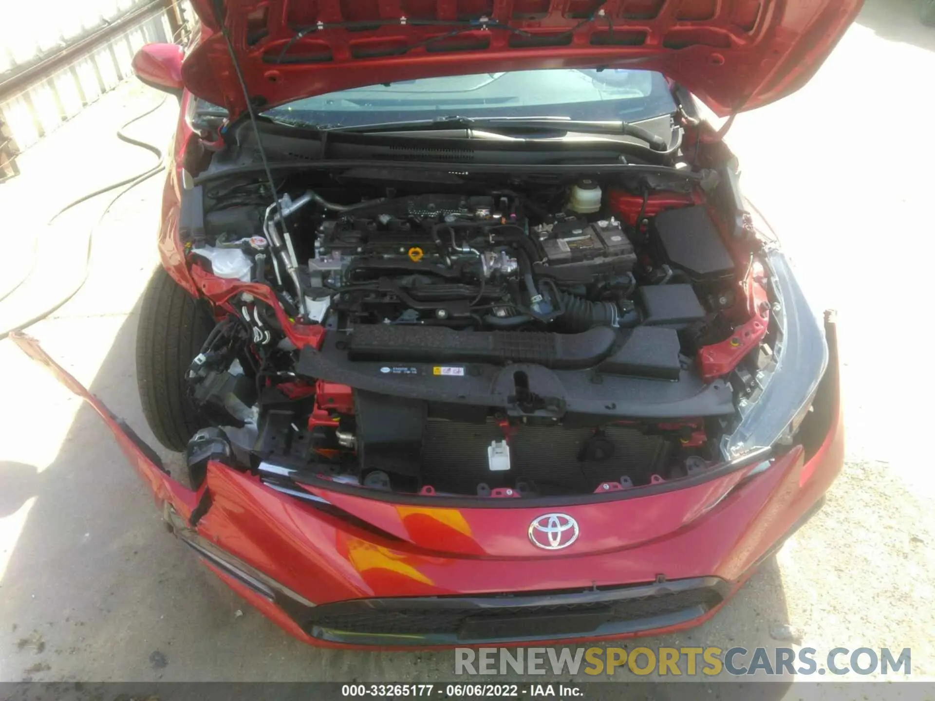 10 fotografías del automóvil dañado JTDS4MCE2MJ075777 TOYOTA COROLLA 2021