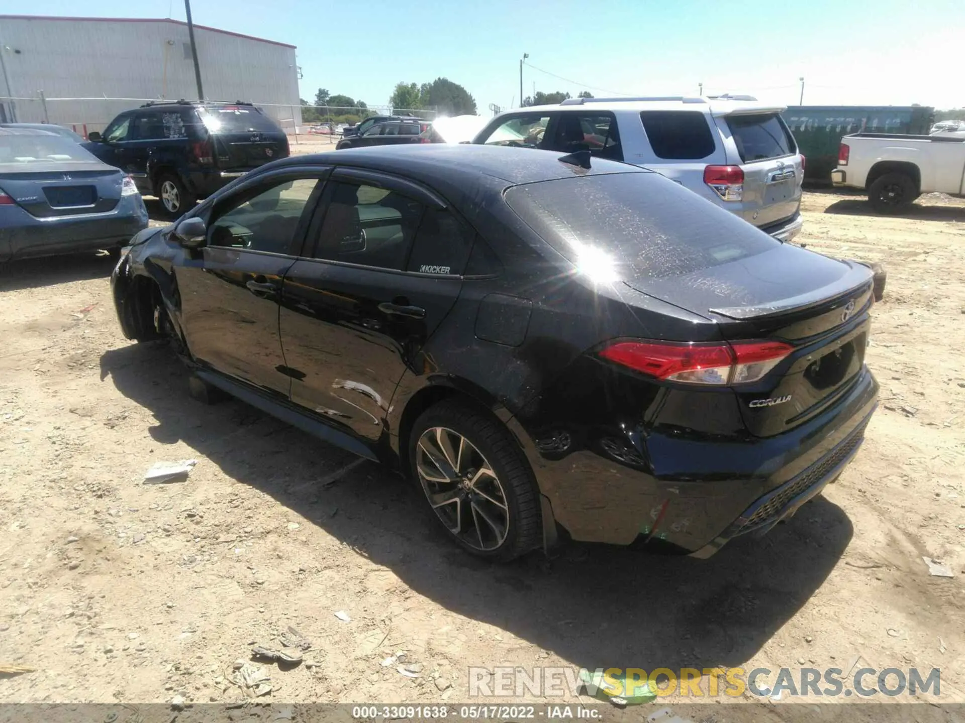 3 fotografías del automóvil dañado JTDS4MCE2MJ079795 TOYOTA COROLLA 2021
