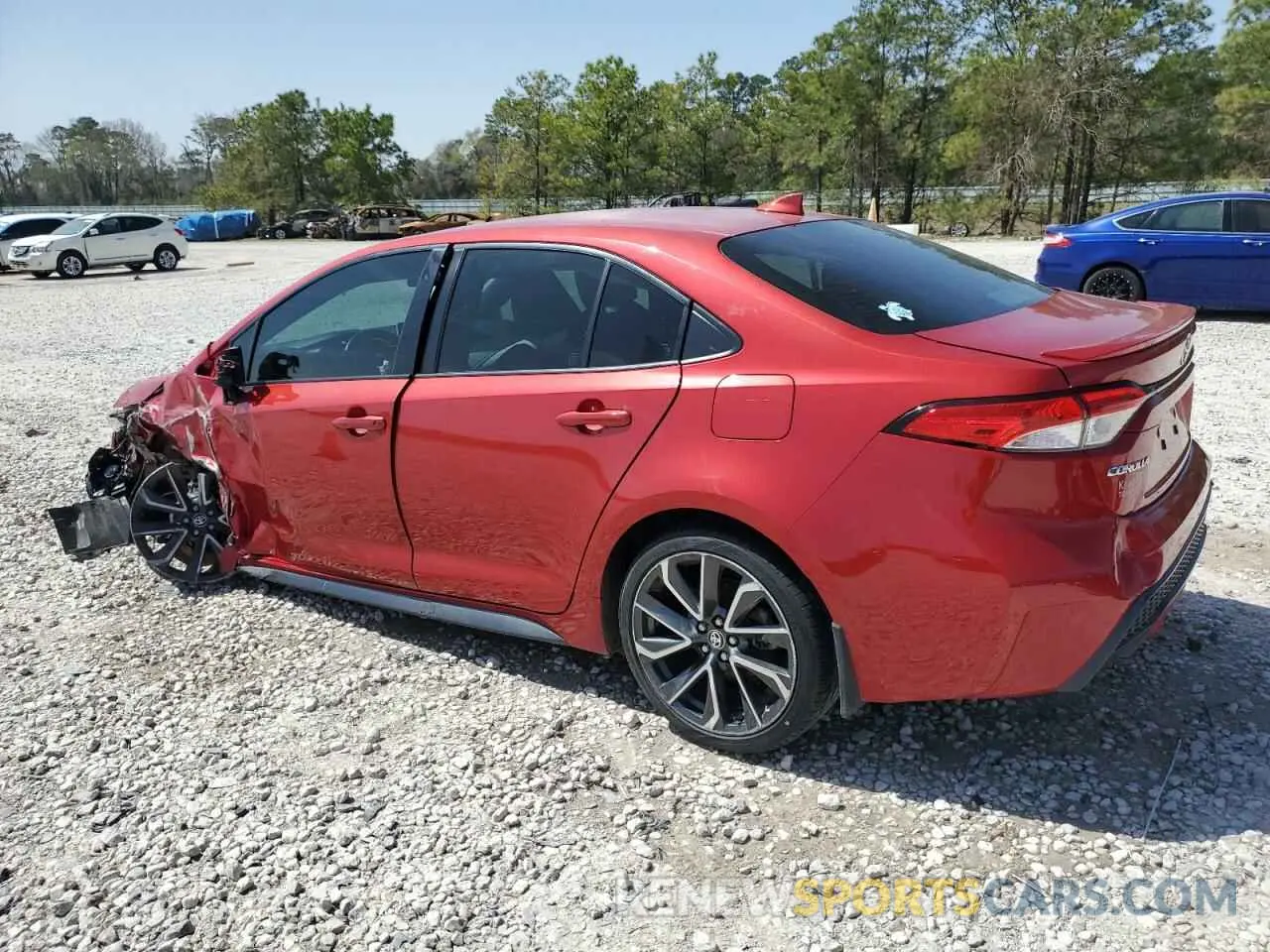 2 fotografías del automóvil dañado JTDS4MCE4MJ066319 TOYOTA COROLLA 2021