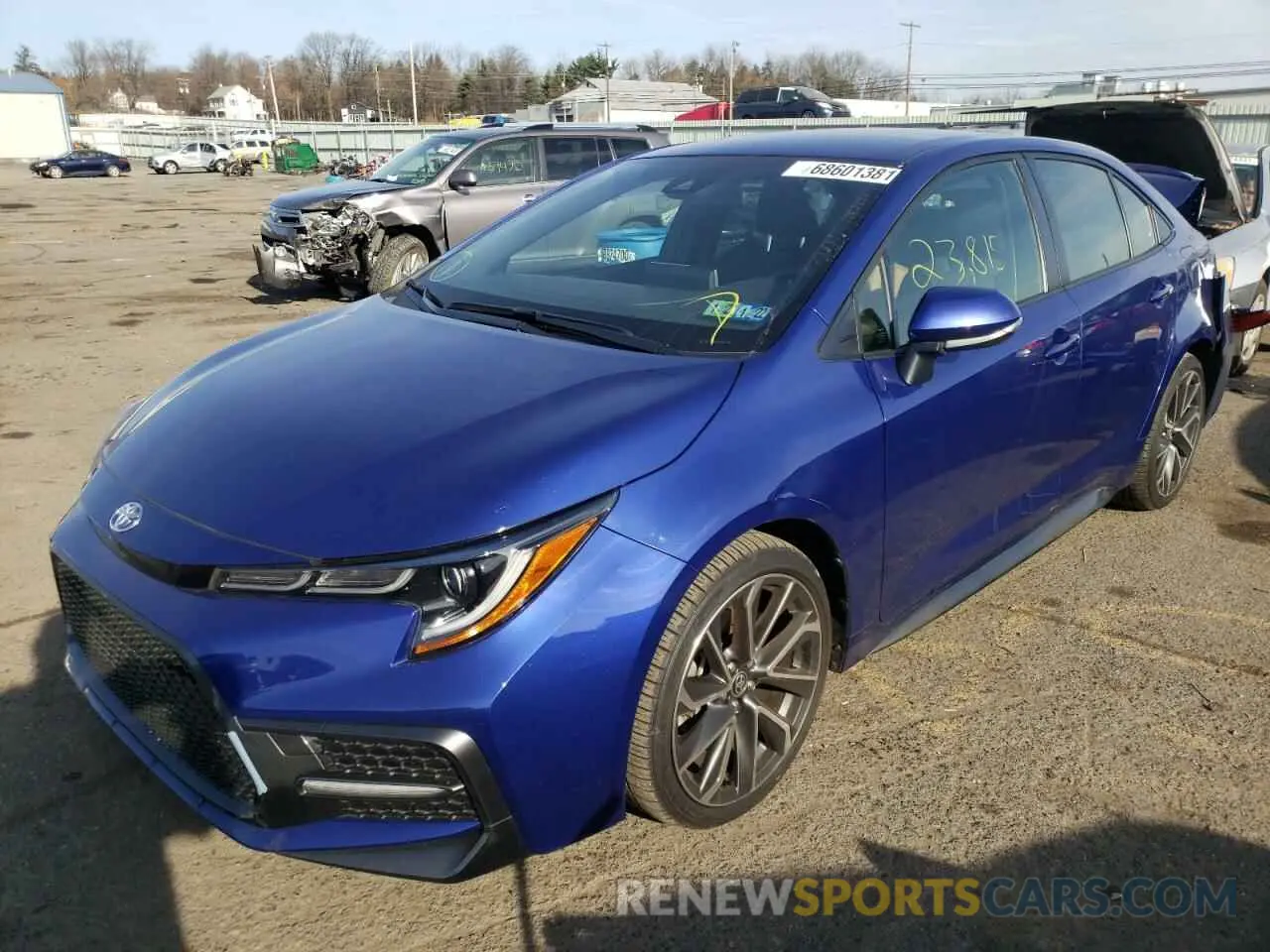 2 fotografías del automóvil dañado JTDS4MCE4MJ069463 TOYOTA COROLLA 2021