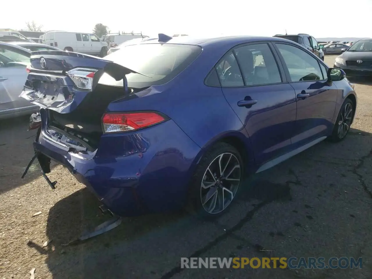 4 fotografías del automóvil dañado JTDS4MCE4MJ069463 TOYOTA COROLLA 2021