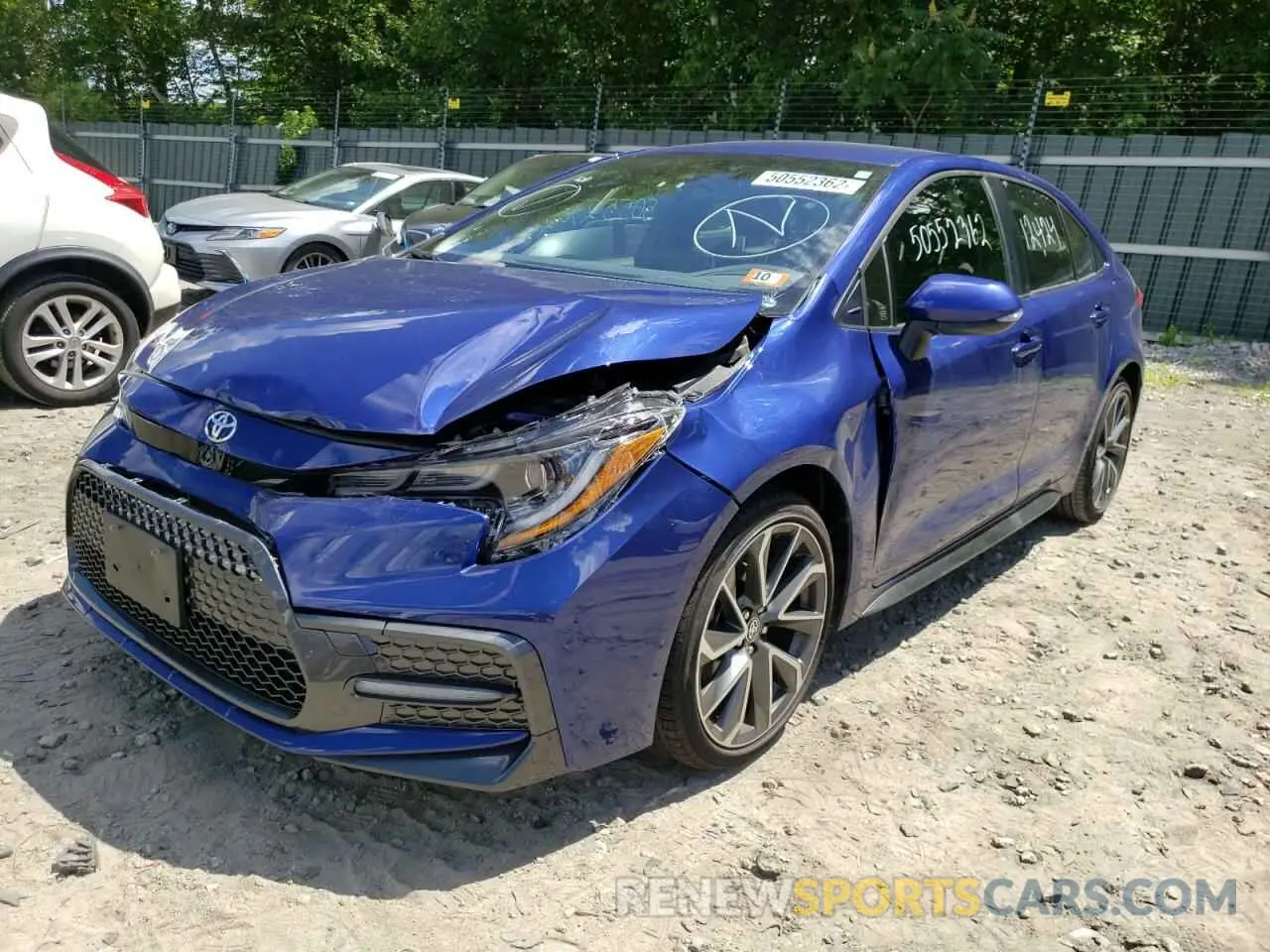 2 fotografías del automóvil dañado JTDS4MCE5MJ066586 TOYOTA COROLLA 2021
