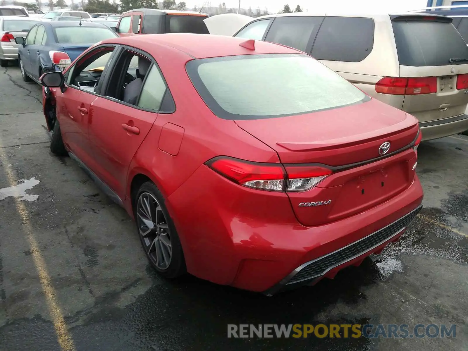3 fotografías del automóvil dañado JTDS4MCE6MJ060537 TOYOTA COROLLA 2021