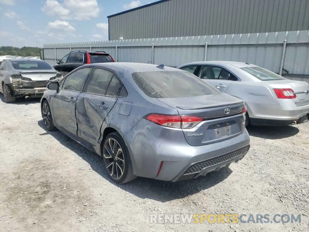 3 fotografías del automóvil dañado JTDS4MCE7MJ059087 TOYOTA COROLLA 2021