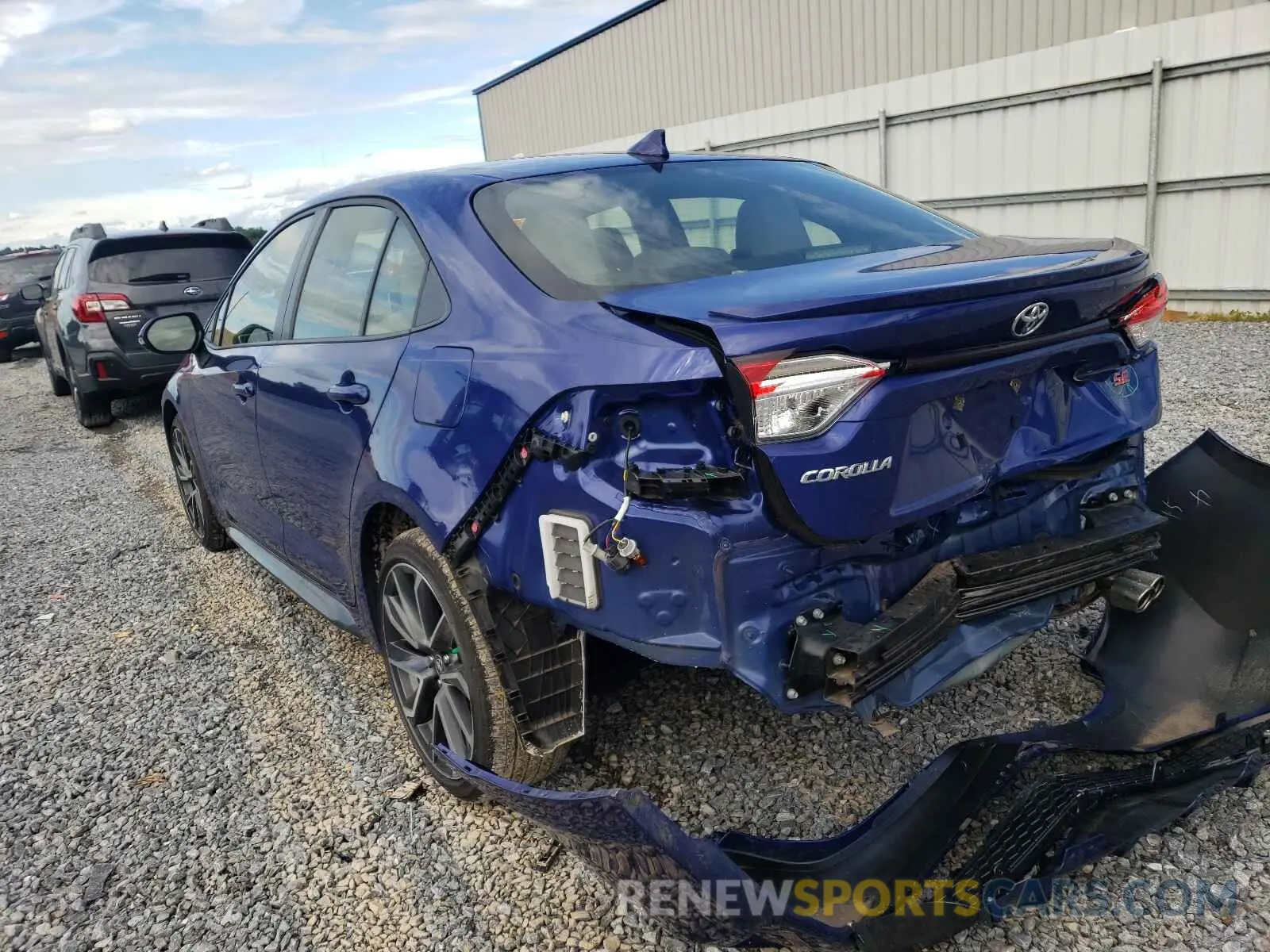 3 fotografías del automóvil dañado JTDS4MCE8MJ056201 TOYOTA COROLLA 2021