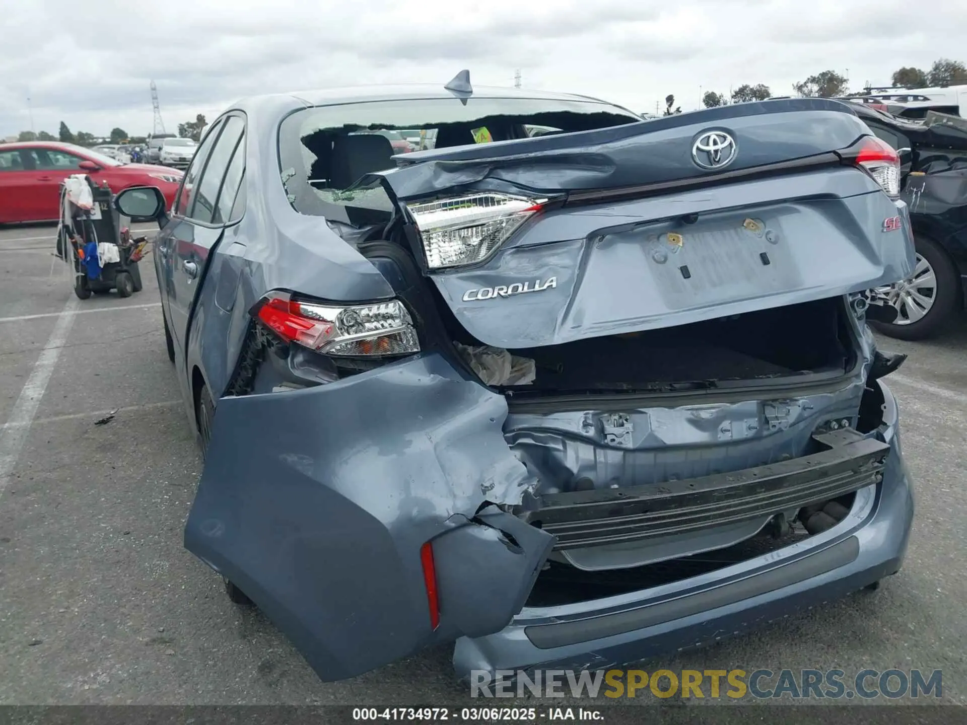3 fotografías del automóvil dañado JTDS4MCE8MJ065982 TOYOTA COROLLA 2021