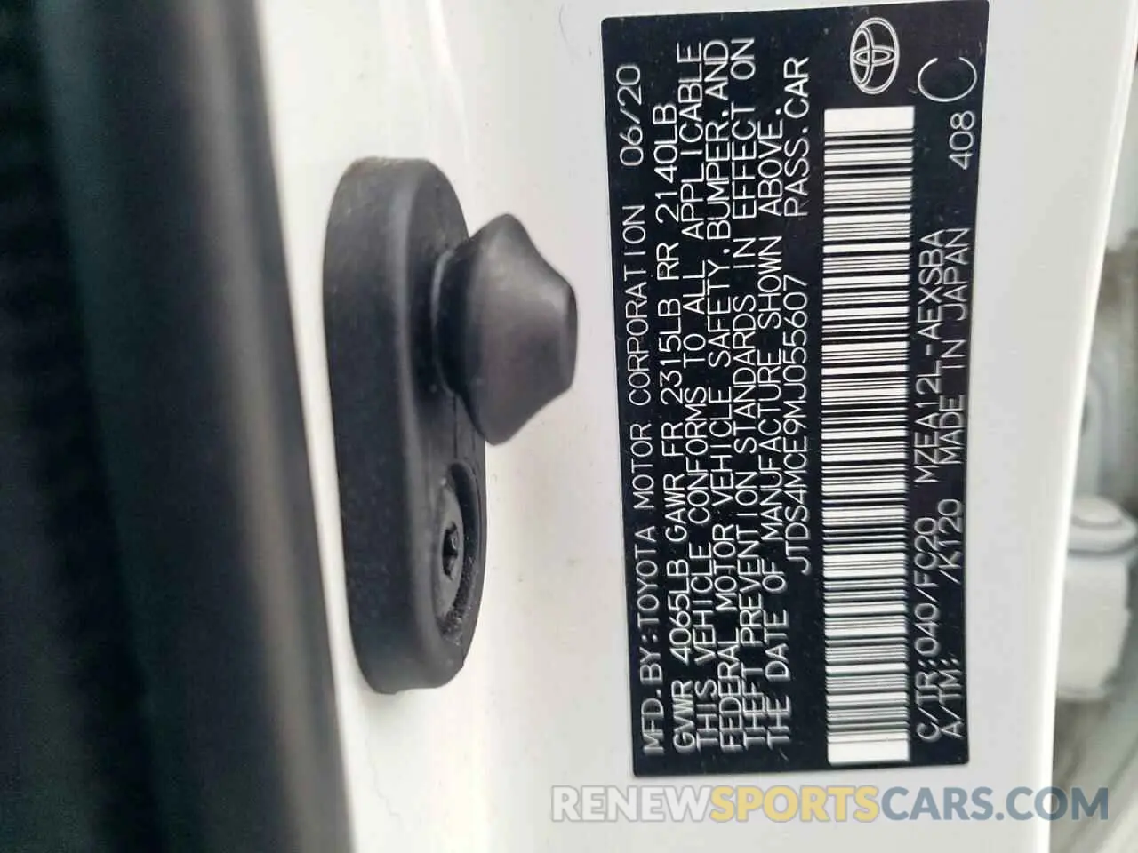 13 fotografías del automóvil dañado JTDS4MCE9MJ055607 TOYOTA COROLLA 2021