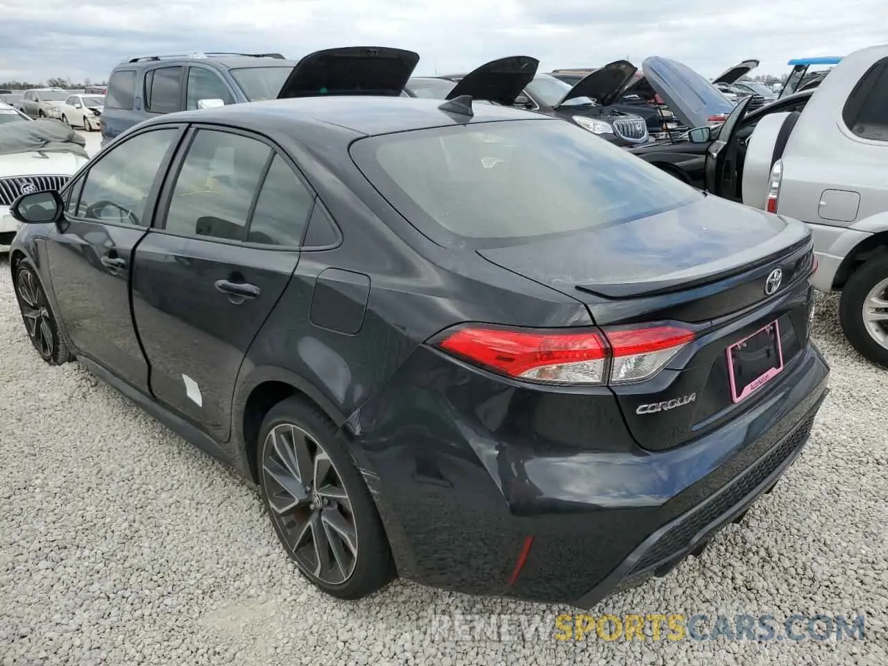 3 fotografías del automóvil dañado JTDS4MCEXMJ057561 TOYOTA COROLLA 2021