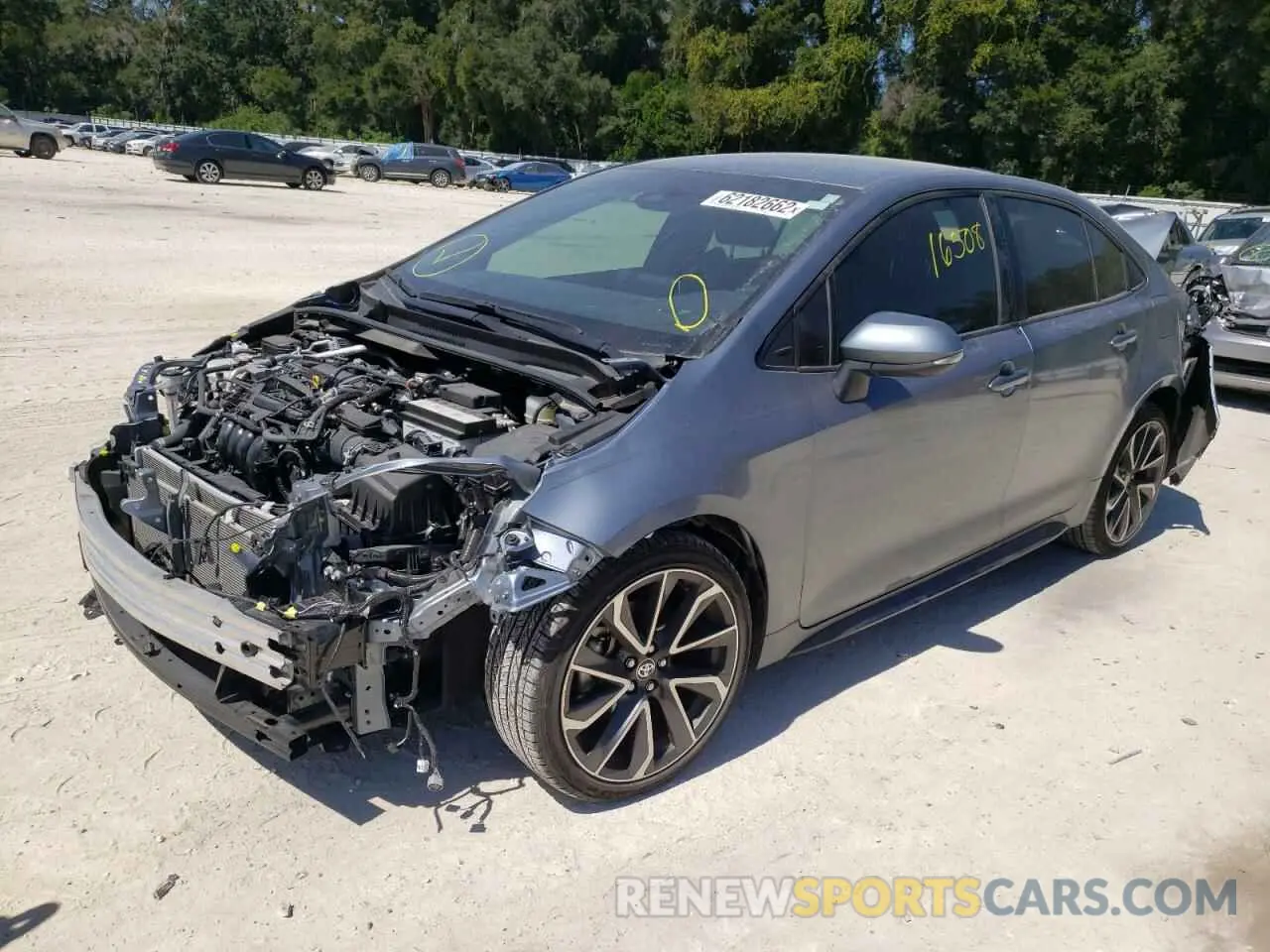 2 fotografías del automóvil dañado JTDS4MCEXMJ075672 TOYOTA COROLLA 2021