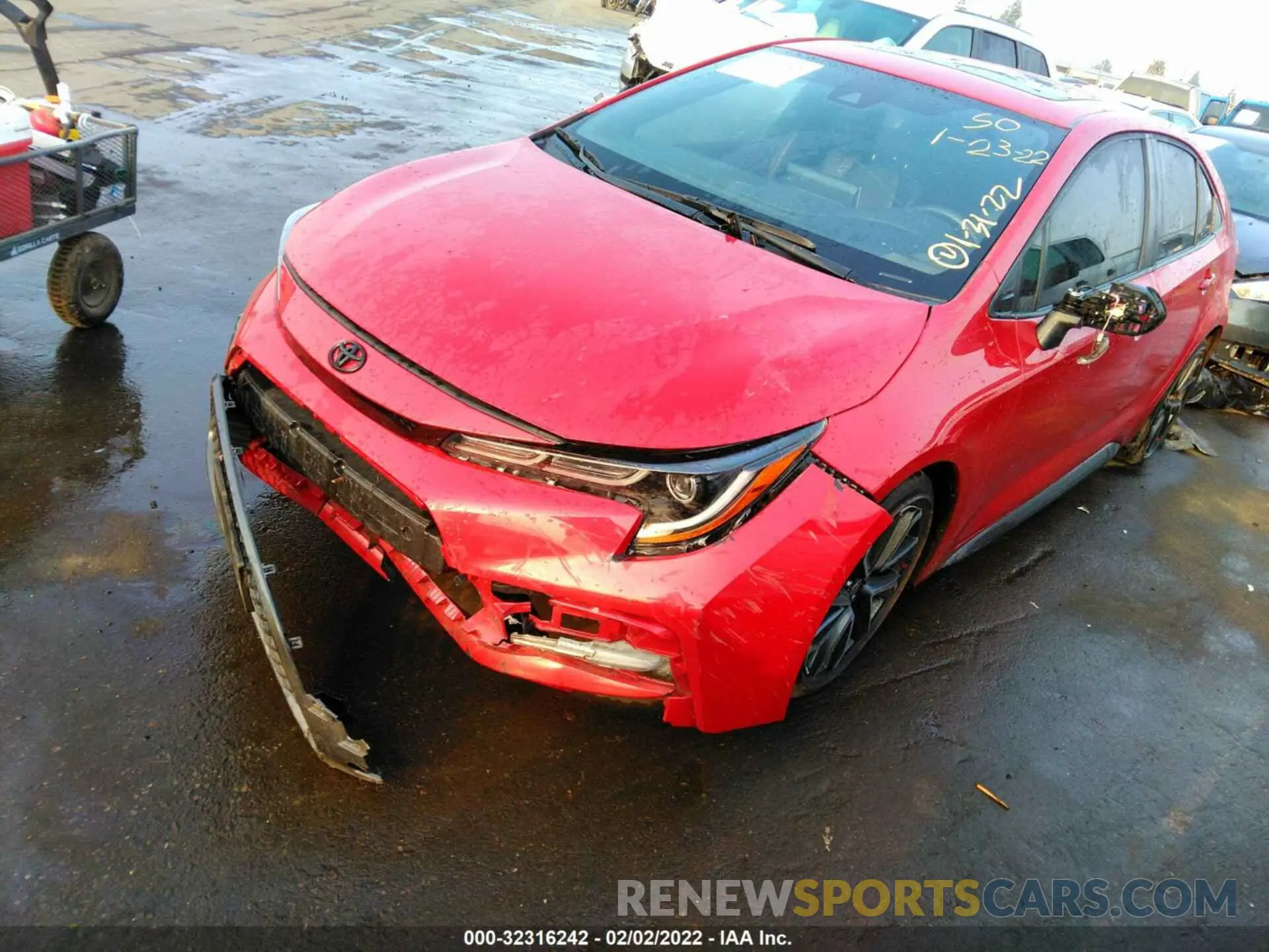 6 fotografías del automóvil dañado JTDT4MCE1MJ057887 TOYOTA COROLLA 2021