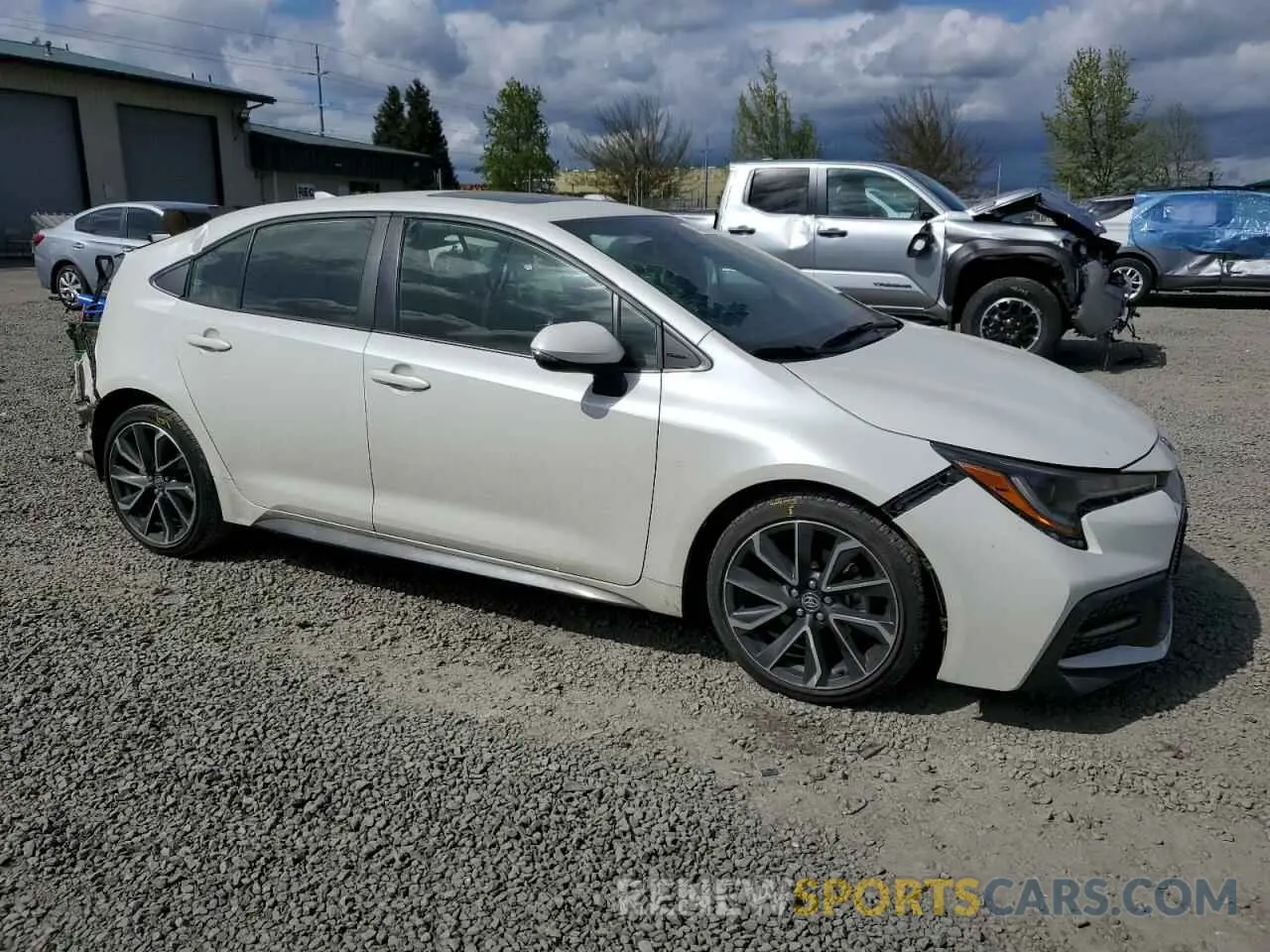 4 fotografías del automóvil dañado JTDT4MCE4MJ058791 TOYOTA COROLLA 2021