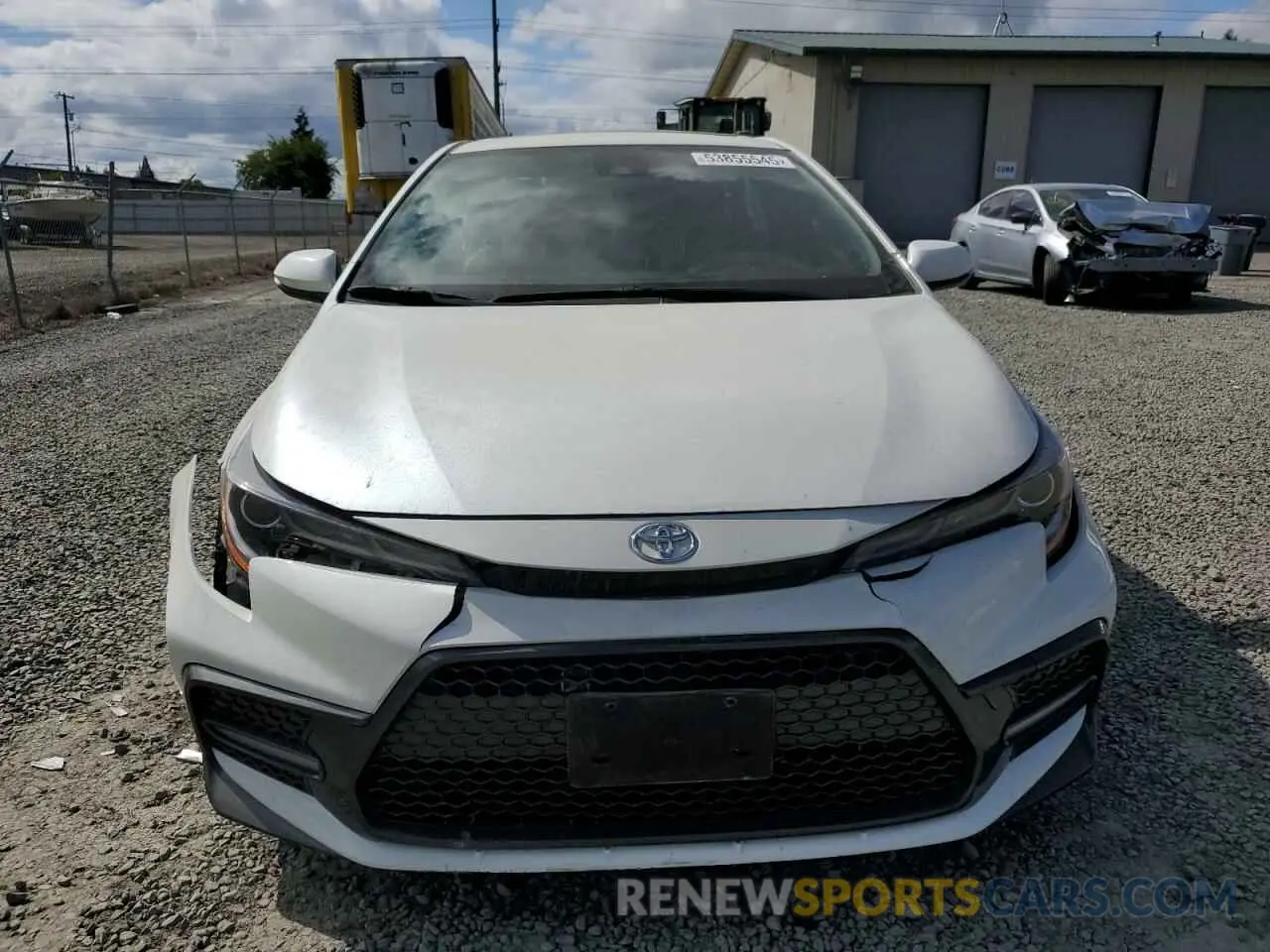 5 fotografías del automóvil dañado JTDT4MCE4MJ058791 TOYOTA COROLLA 2021