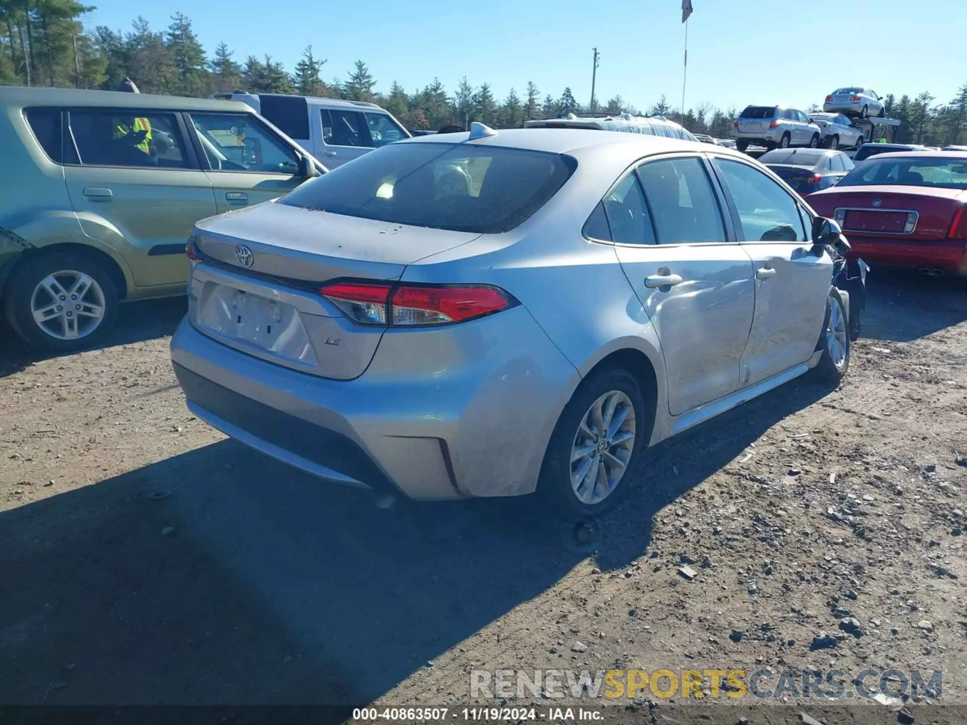 4 fotografías del automóvil dañado JTDVPMAE2MJ172436 TOYOTA COROLLA 2021