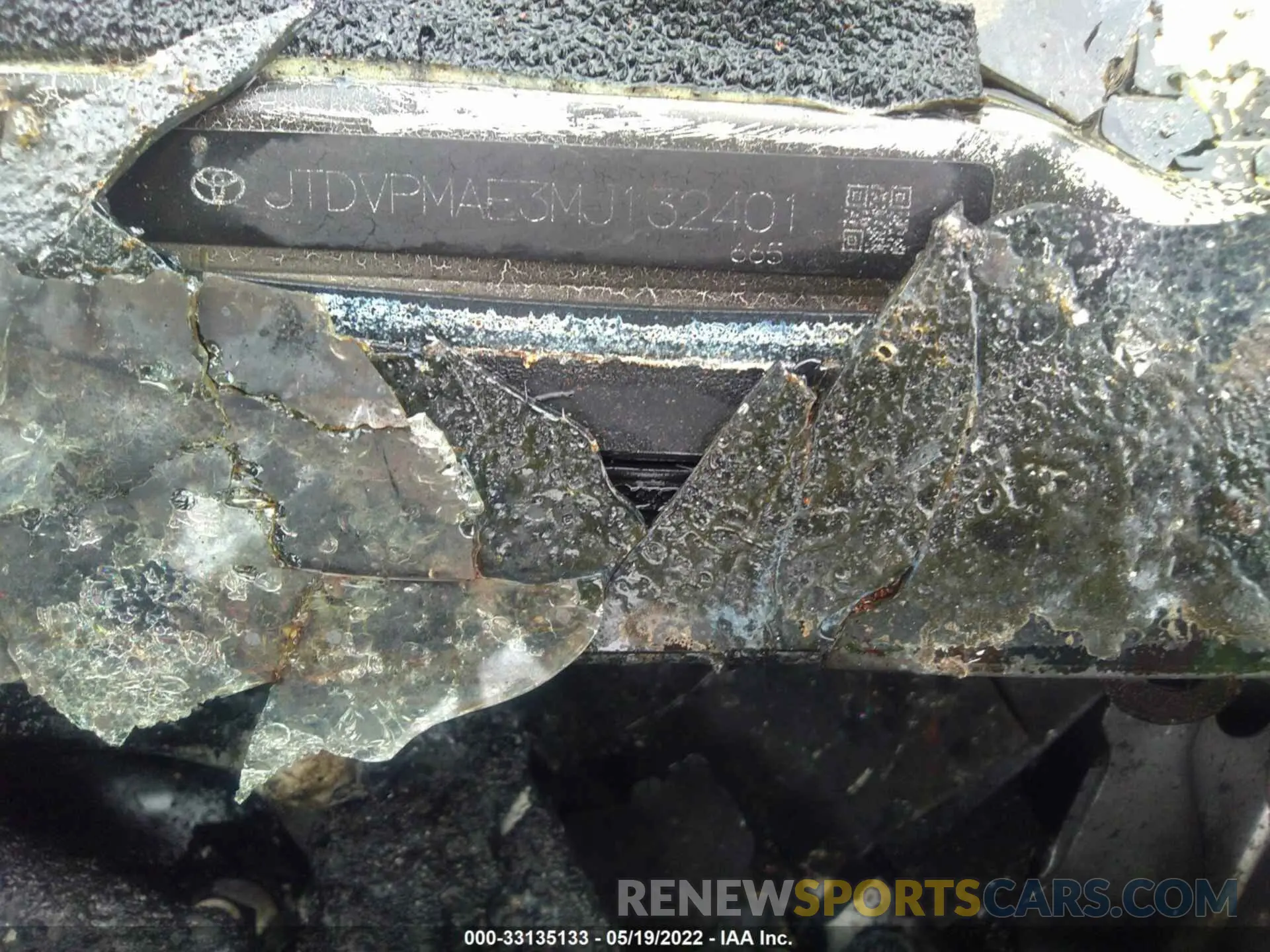 9 fotografías del automóvil dañado JTDVPMAE3MJ132401 TOYOTA COROLLA 2021