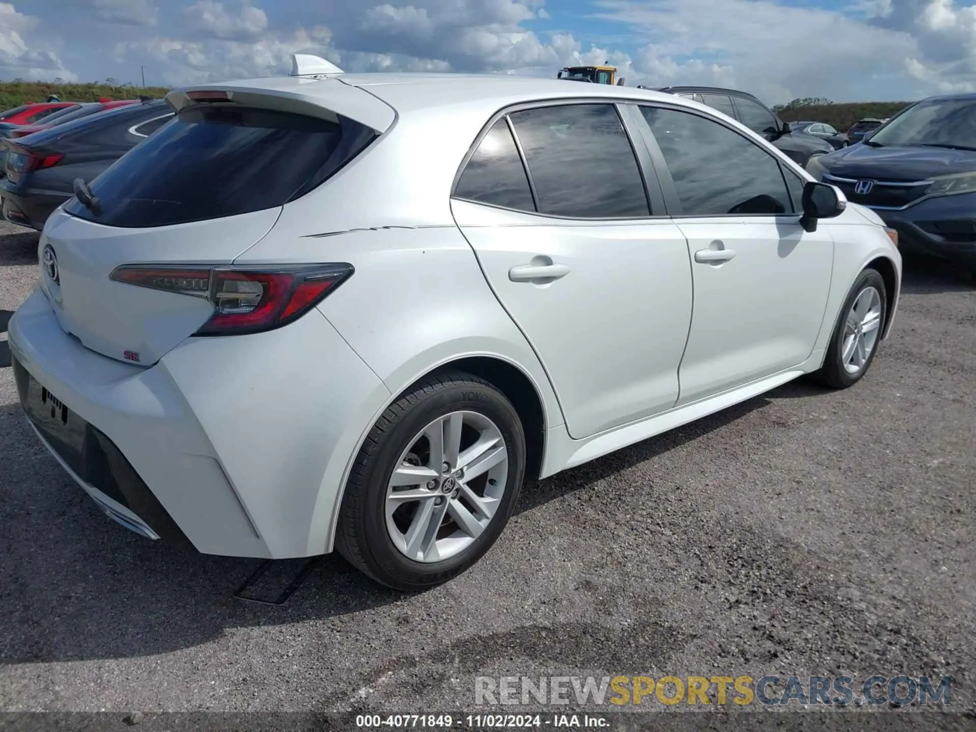 4 fotografías del automóvil dañado JTNB4MBE1M3143066 TOYOTA COROLLA 2021