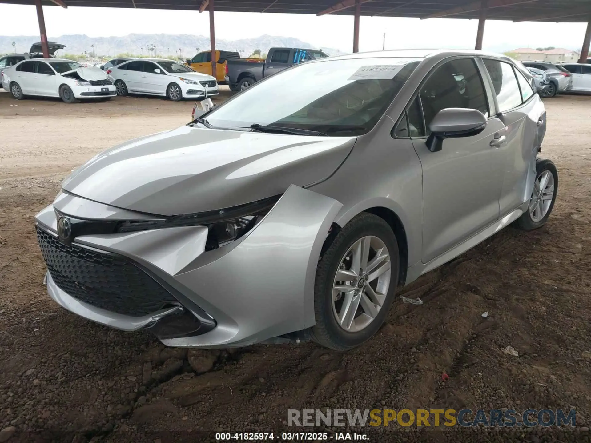 2 fotografías del automóvil dañado JTNB4MBE6M3126568 TOYOTA COROLLA 2021