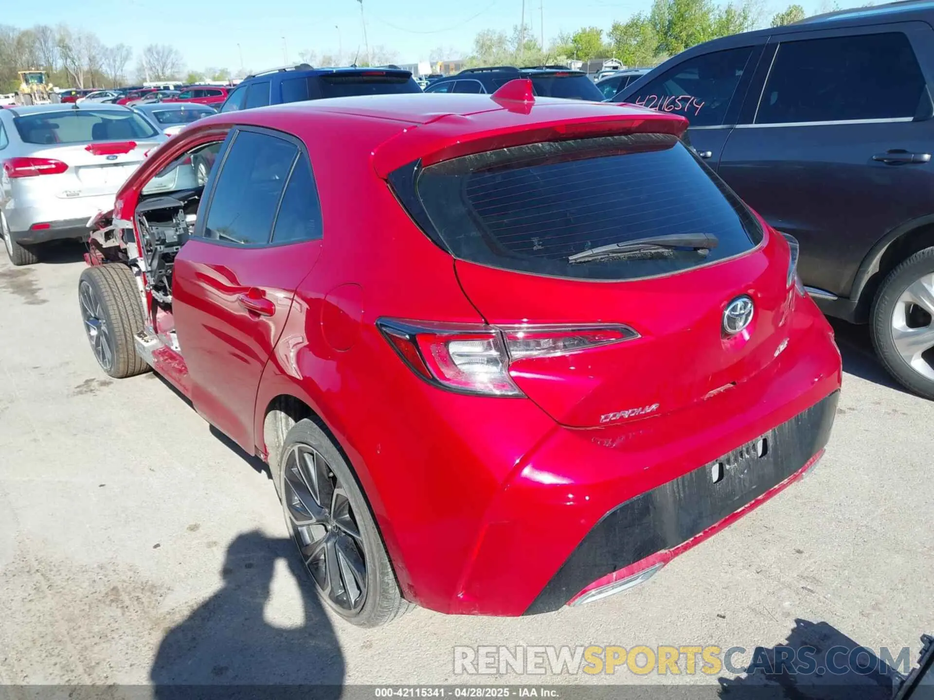 3 fotografías del automóvil dañado JTNC4MBE4M3138772 TOYOTA COROLLA 2021